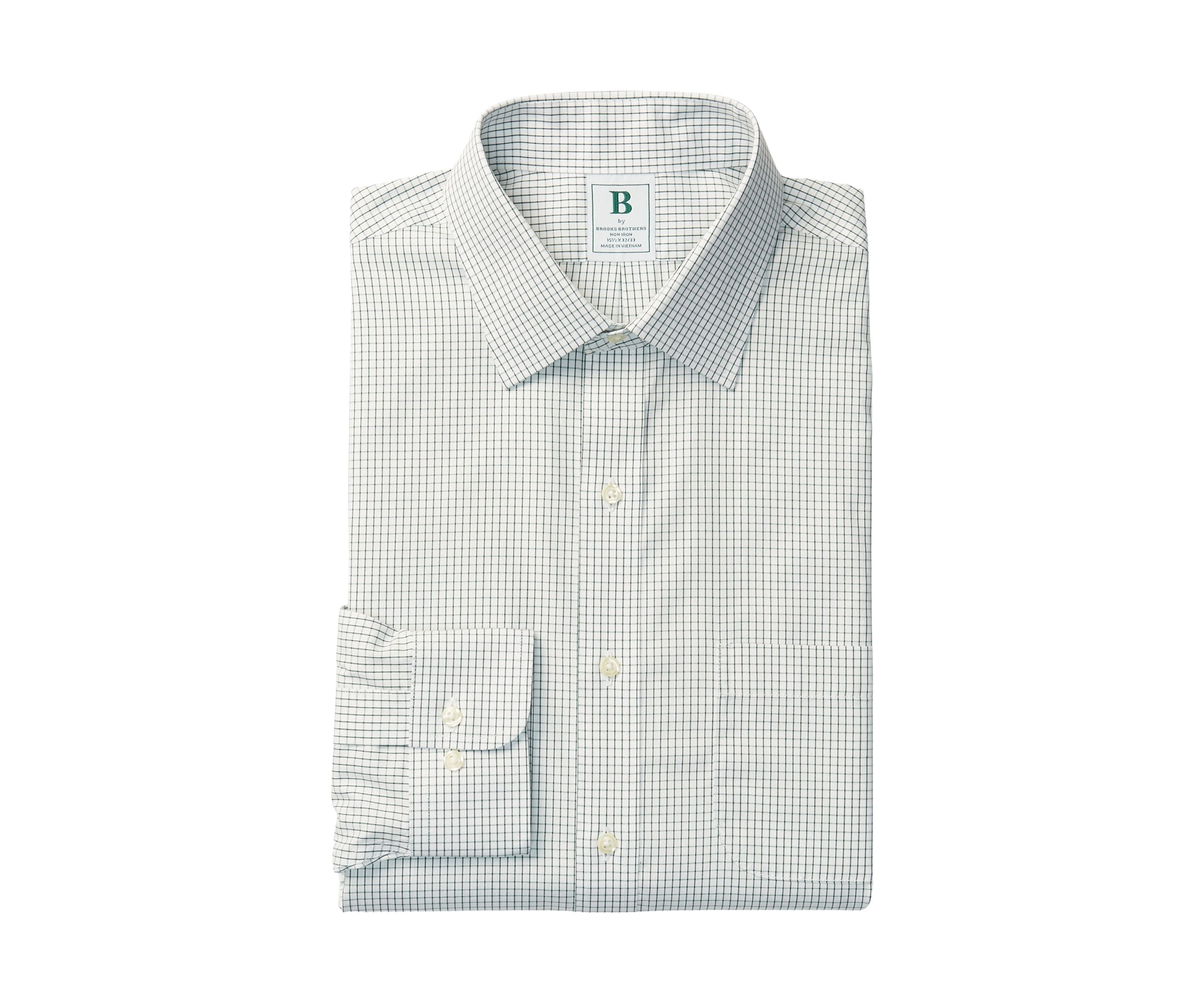 Regular Fit Non-Iron Windowpane Dress Shirt
