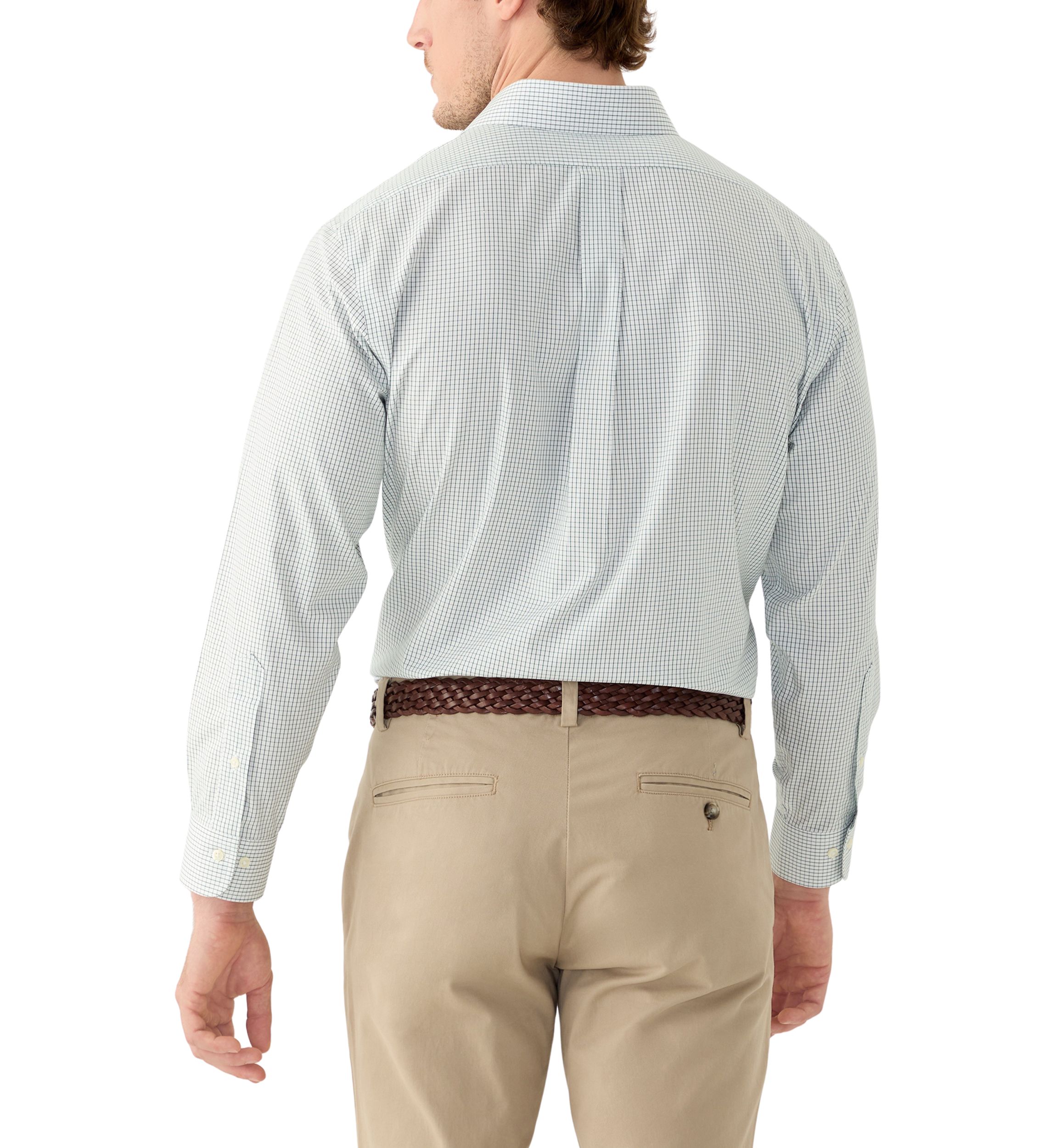 Regular Fit Non-Iron Windowpane Dress Shirt
