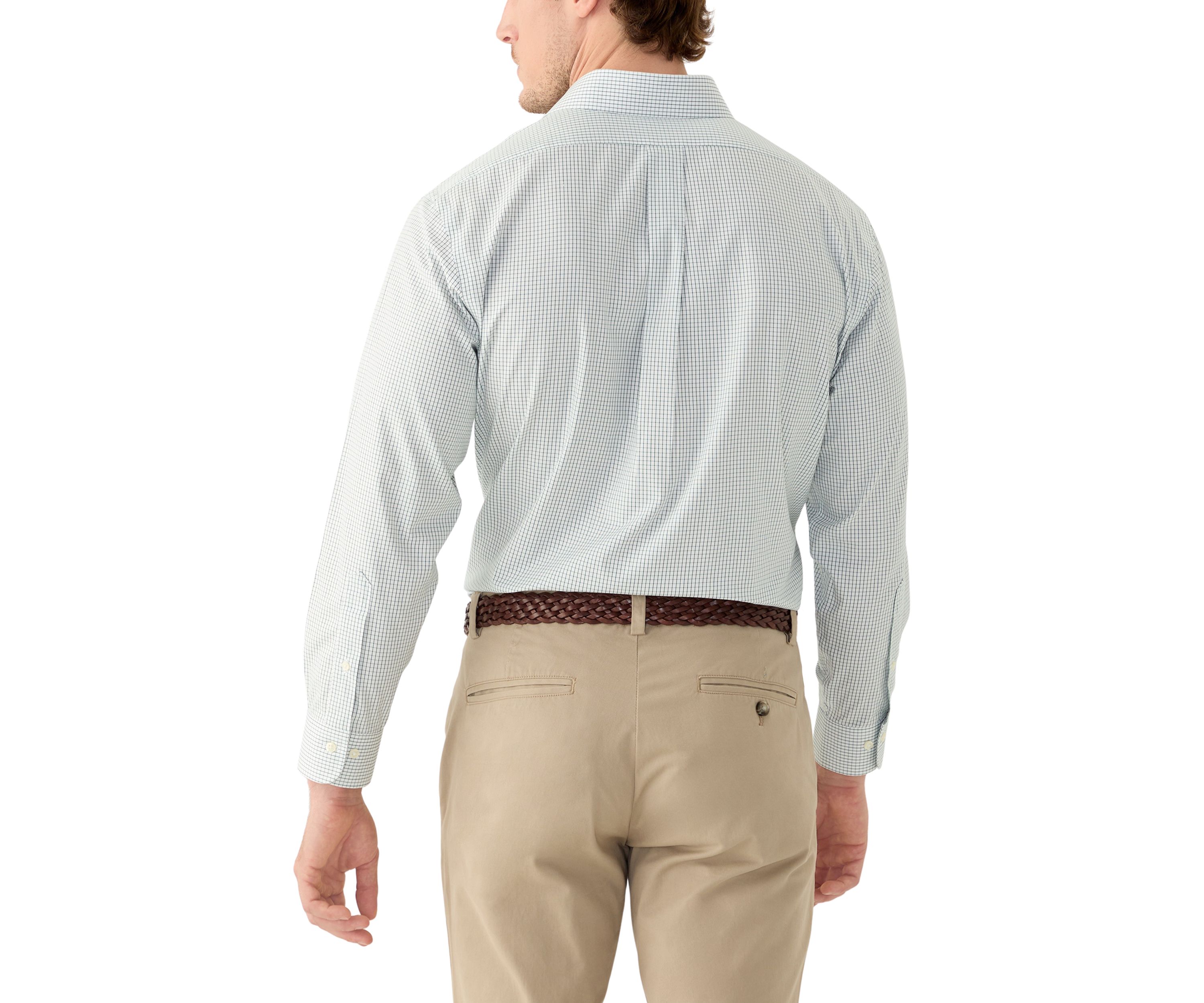 Regular Fit Non-Iron Windowpane Dress Shirt