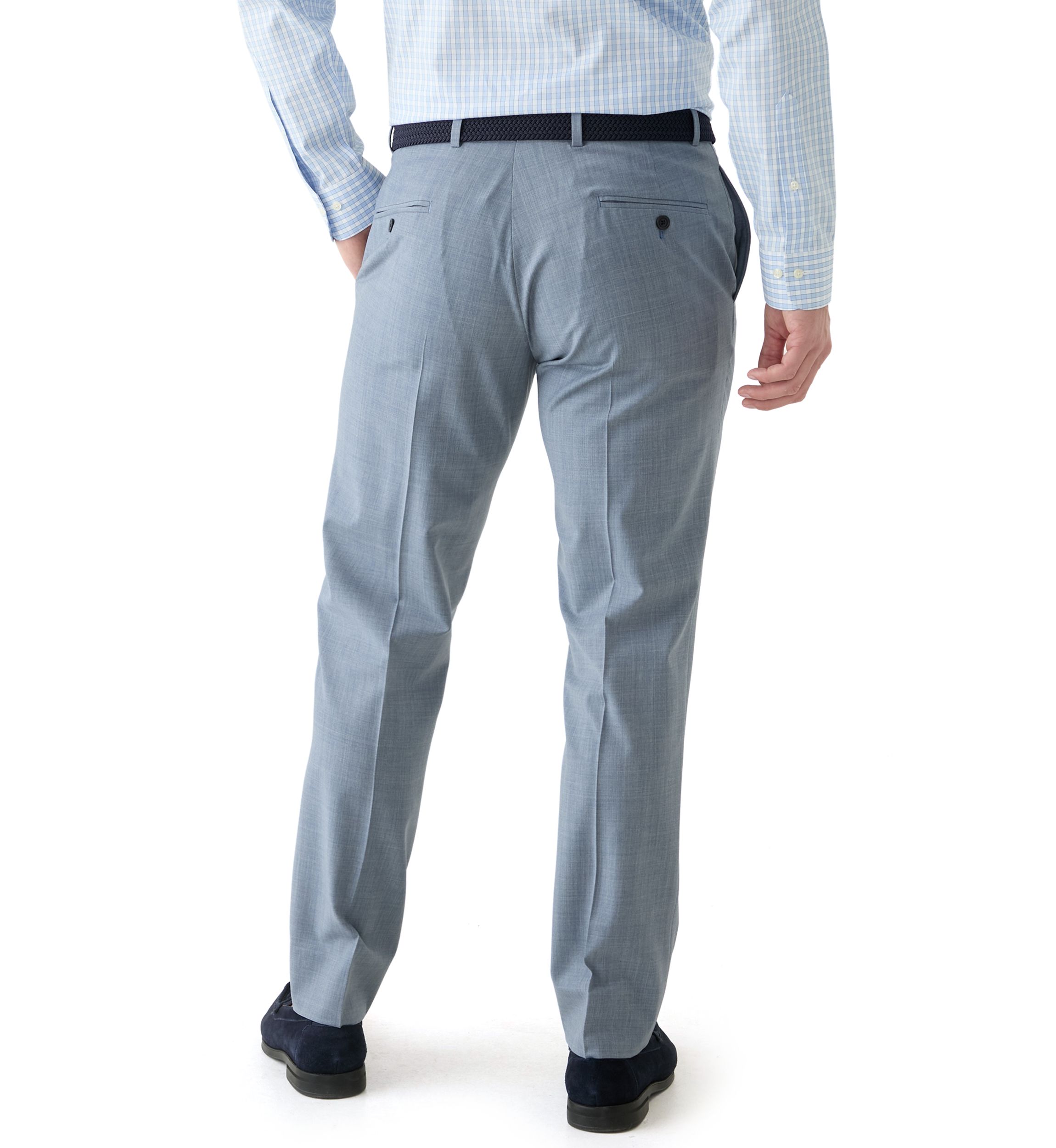 Wool Stretch Classic Fit Suit Trouser Pants