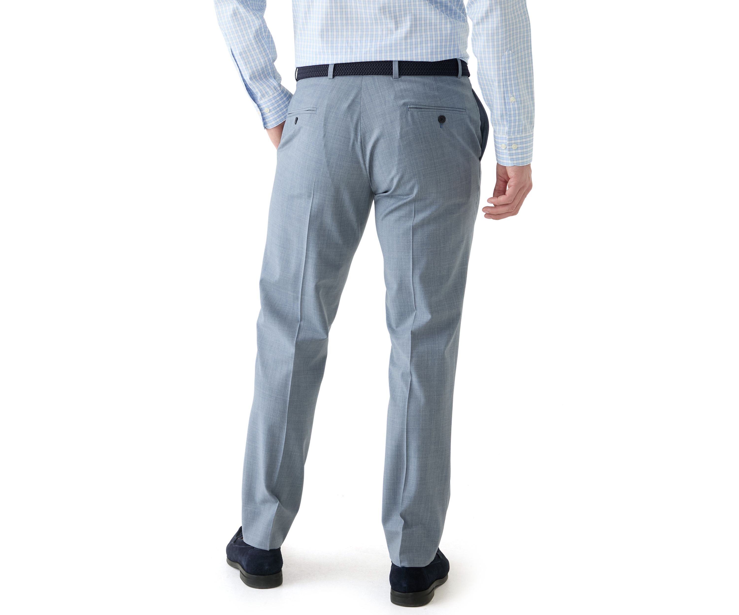 Wool Stretch Classic Fit Suit Trouser Pants