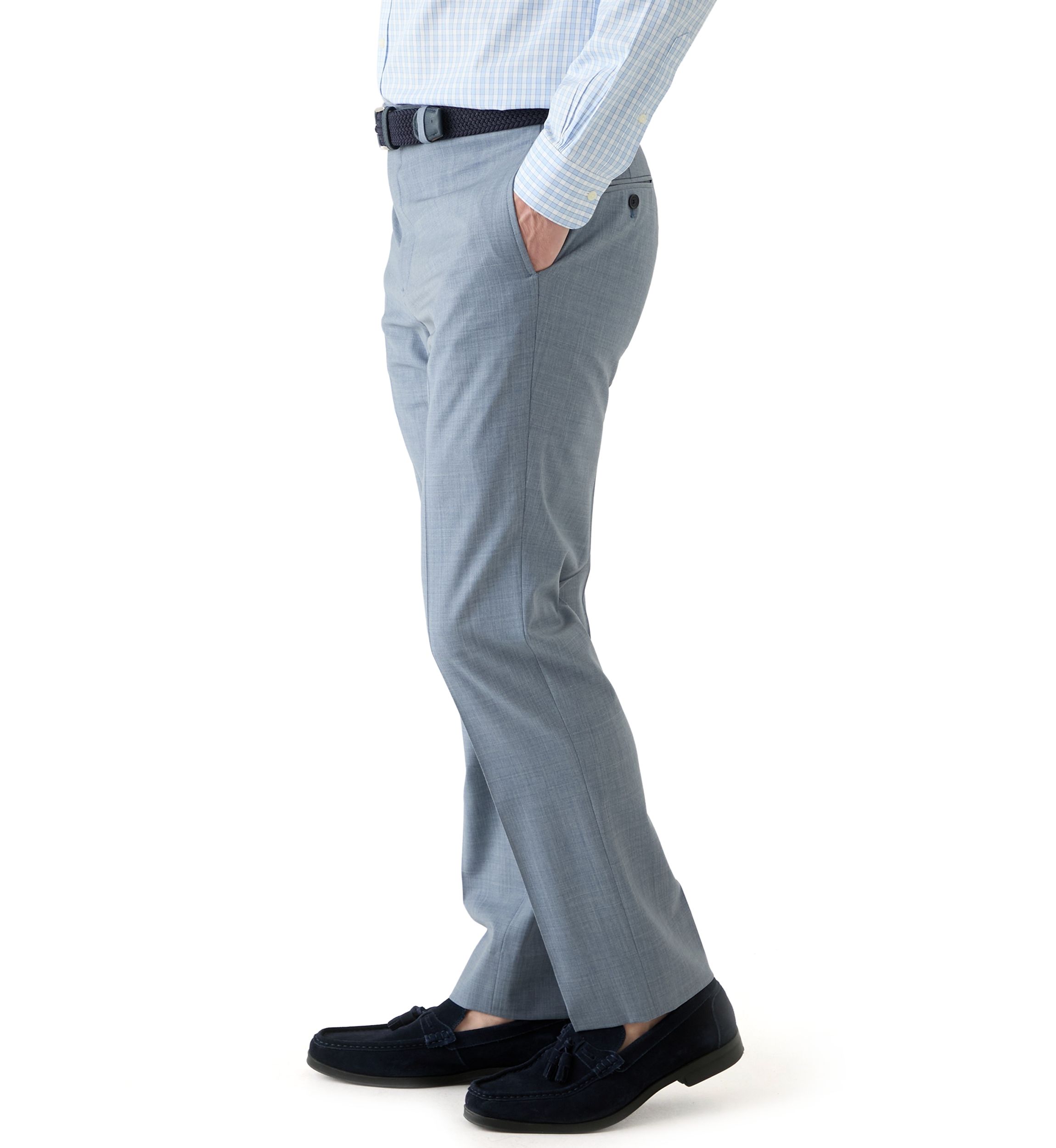 Wool Stretch Classic Fit Suit Trouser Pants