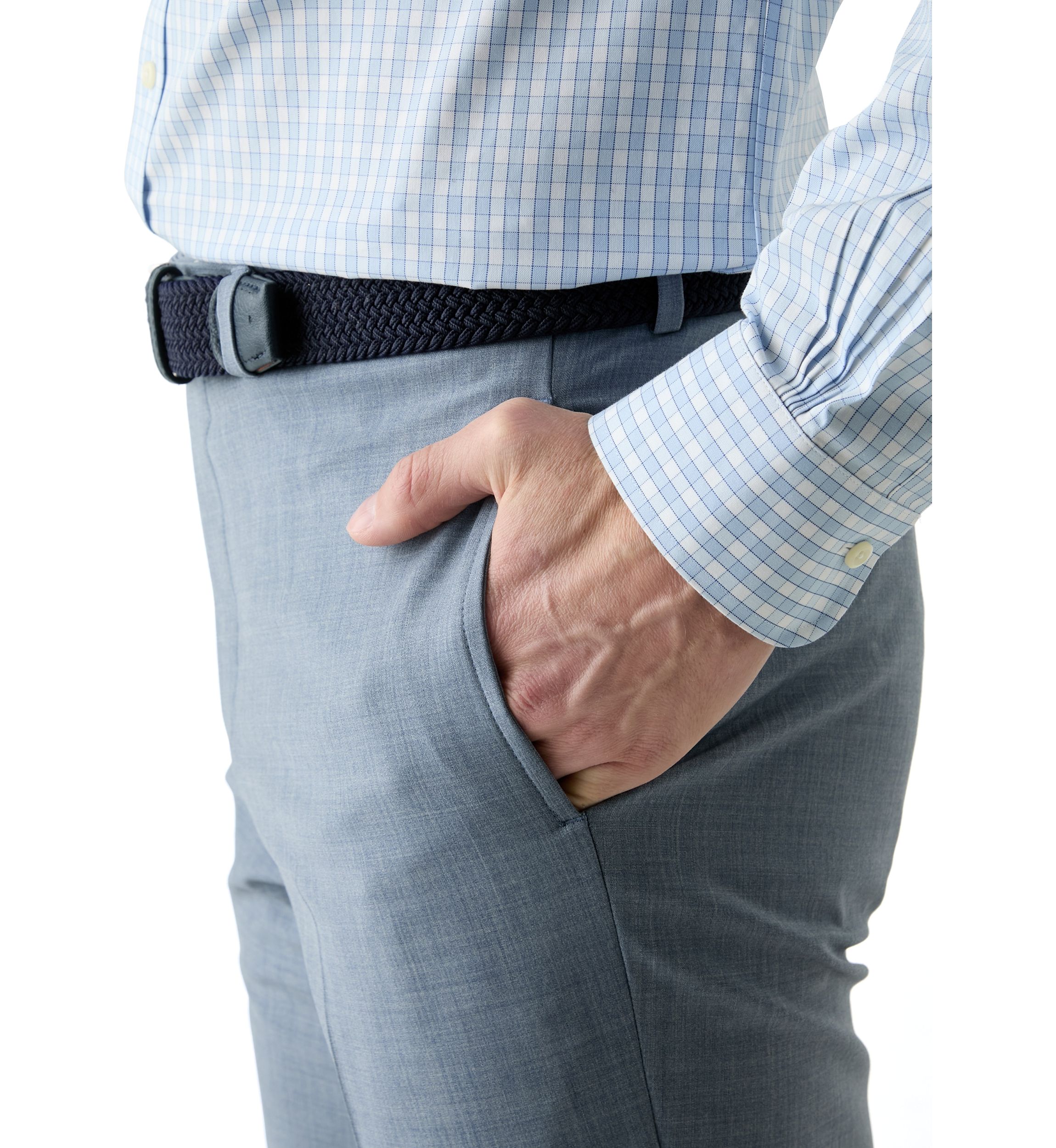 Wool Stretch Classic Fit Suit Trouser Pants