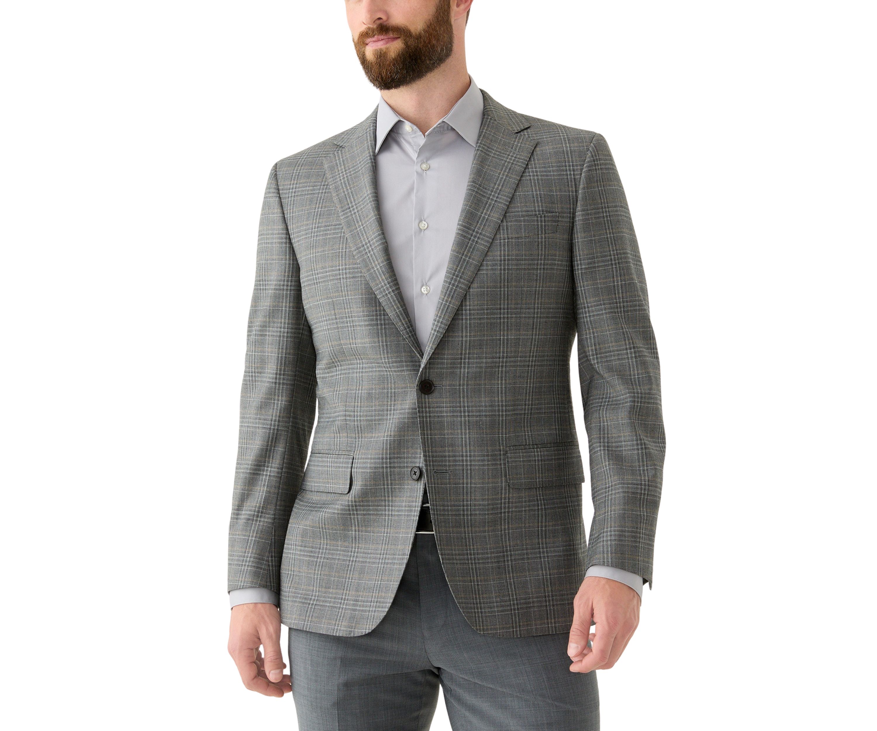 Plaid Wool Classic Fit Sport Coat