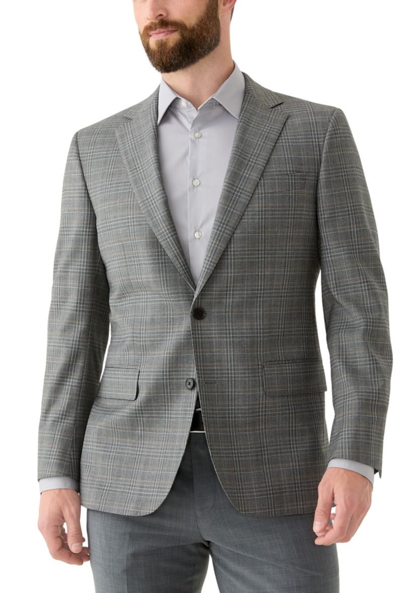 Plaid Wool Classic Fit Sport Coat