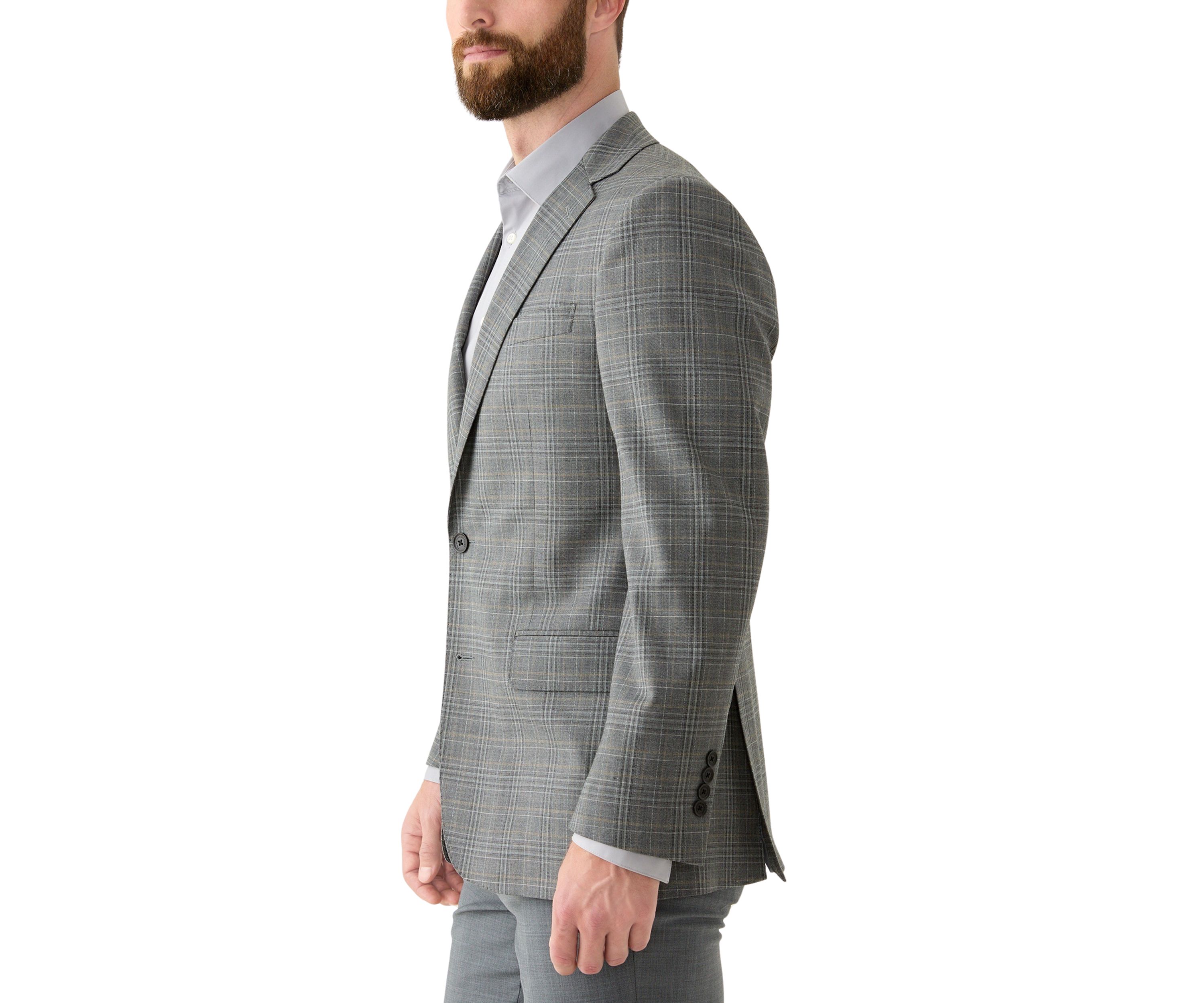 Plaid Wool Classic Fit Sport Coat