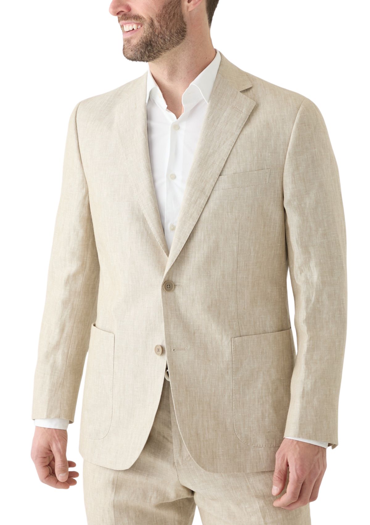 Mens Linen Classic Fit Suit Separate Jacket 