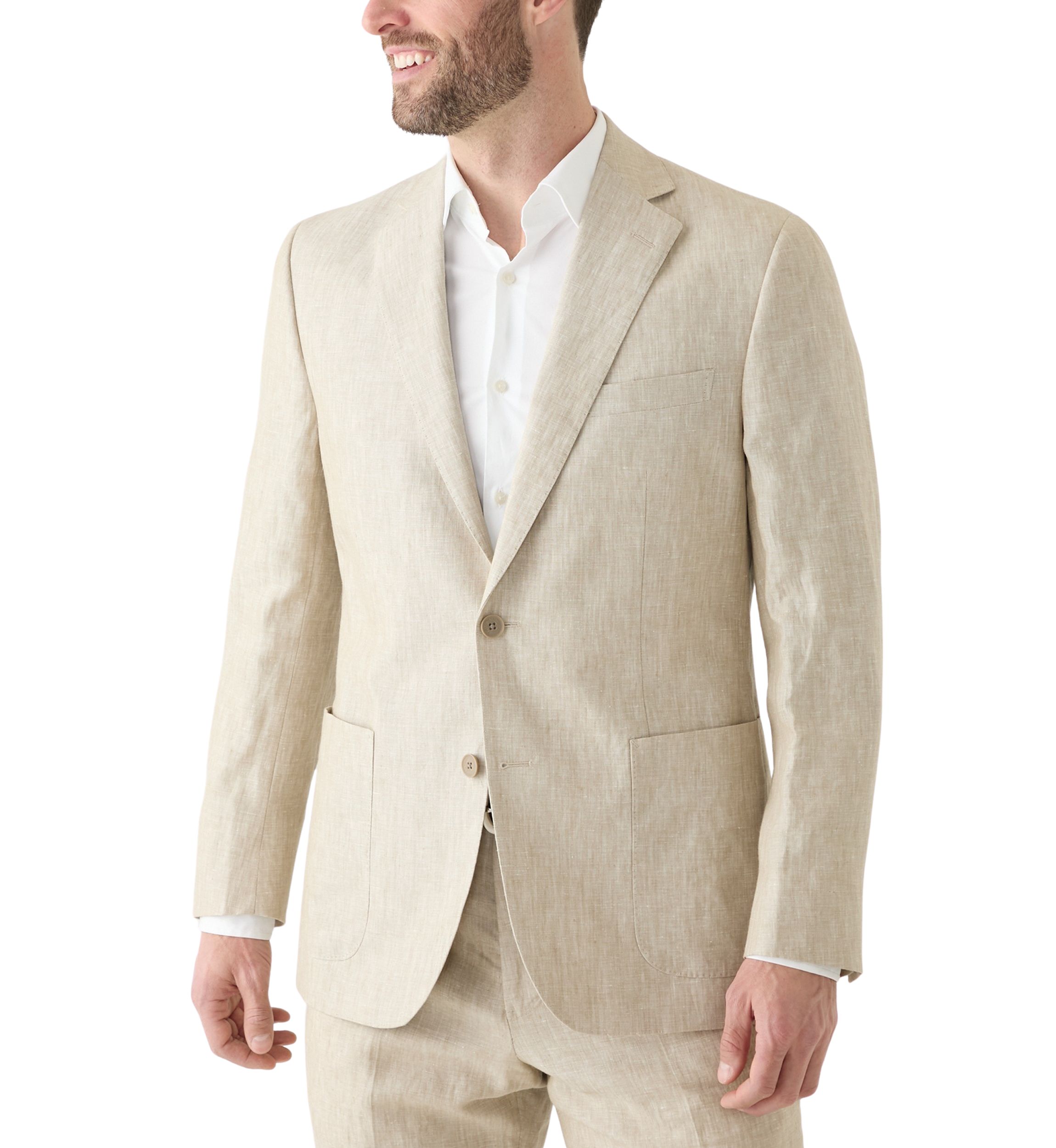 Mens Linen Classic Fit Suit Separate Jacket 