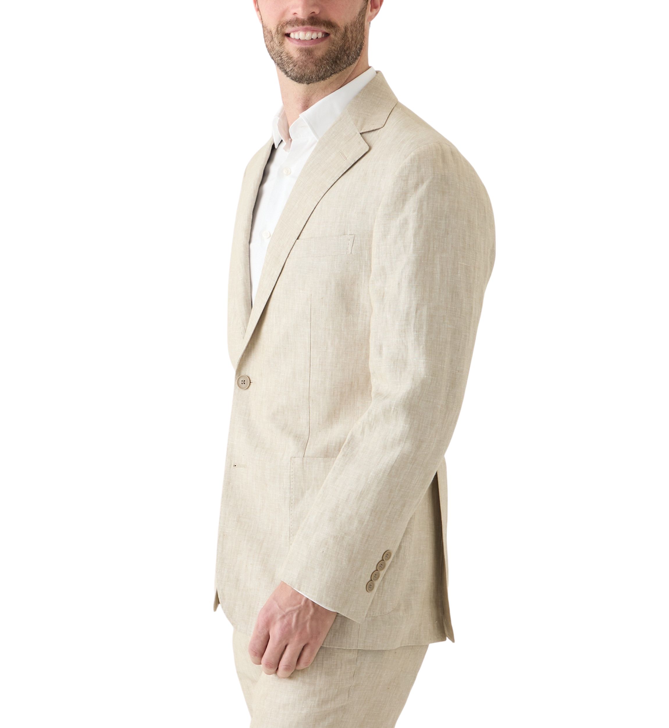 Mens Linen Classic Fit Suit Separate Jacket 