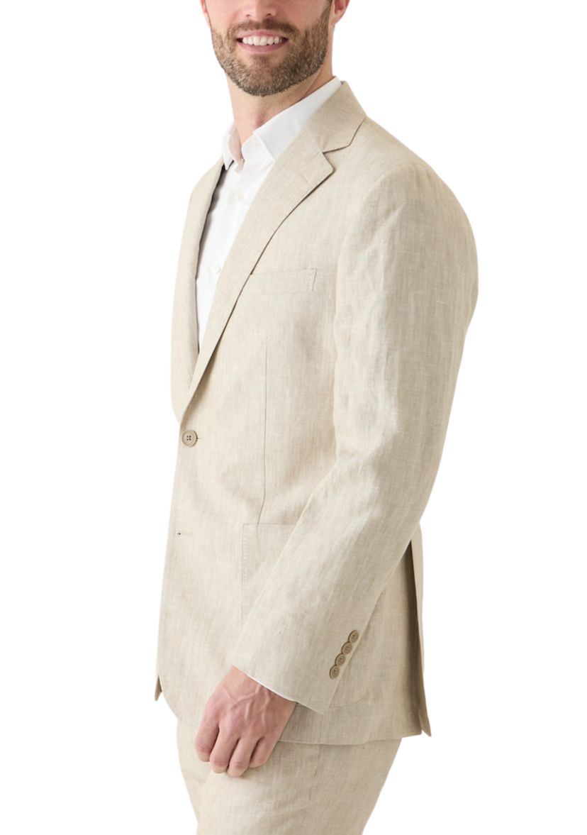 Mens Linen Classic Fit Suit Separate Jacket 
