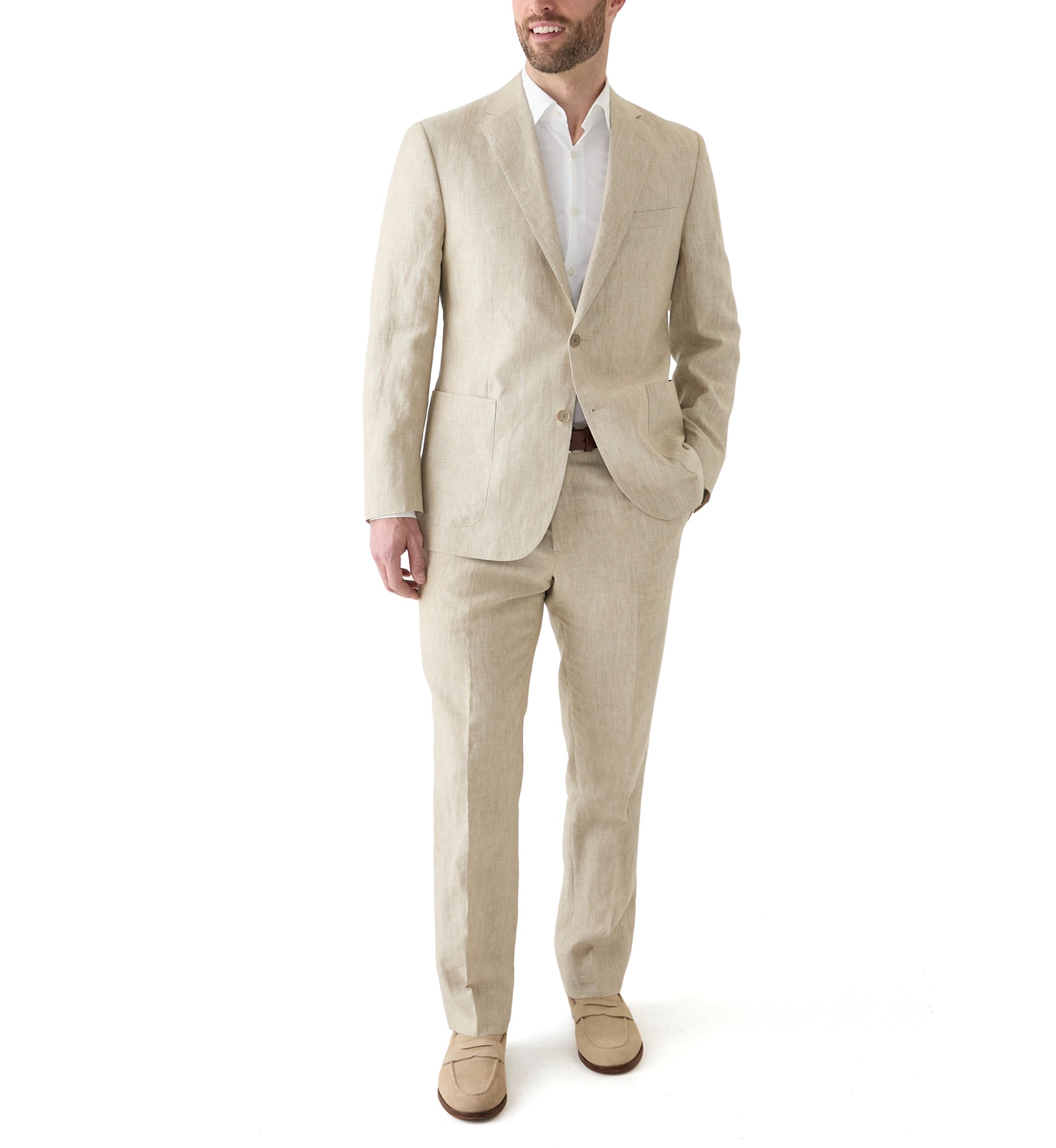 Mens Linen Classic Fit Suit Separate Jacket 
