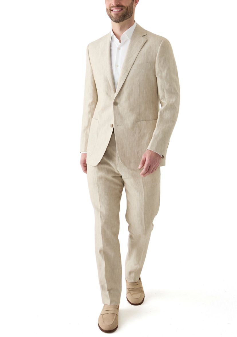 Mens Linen Classic Fit Suit Separate Pants