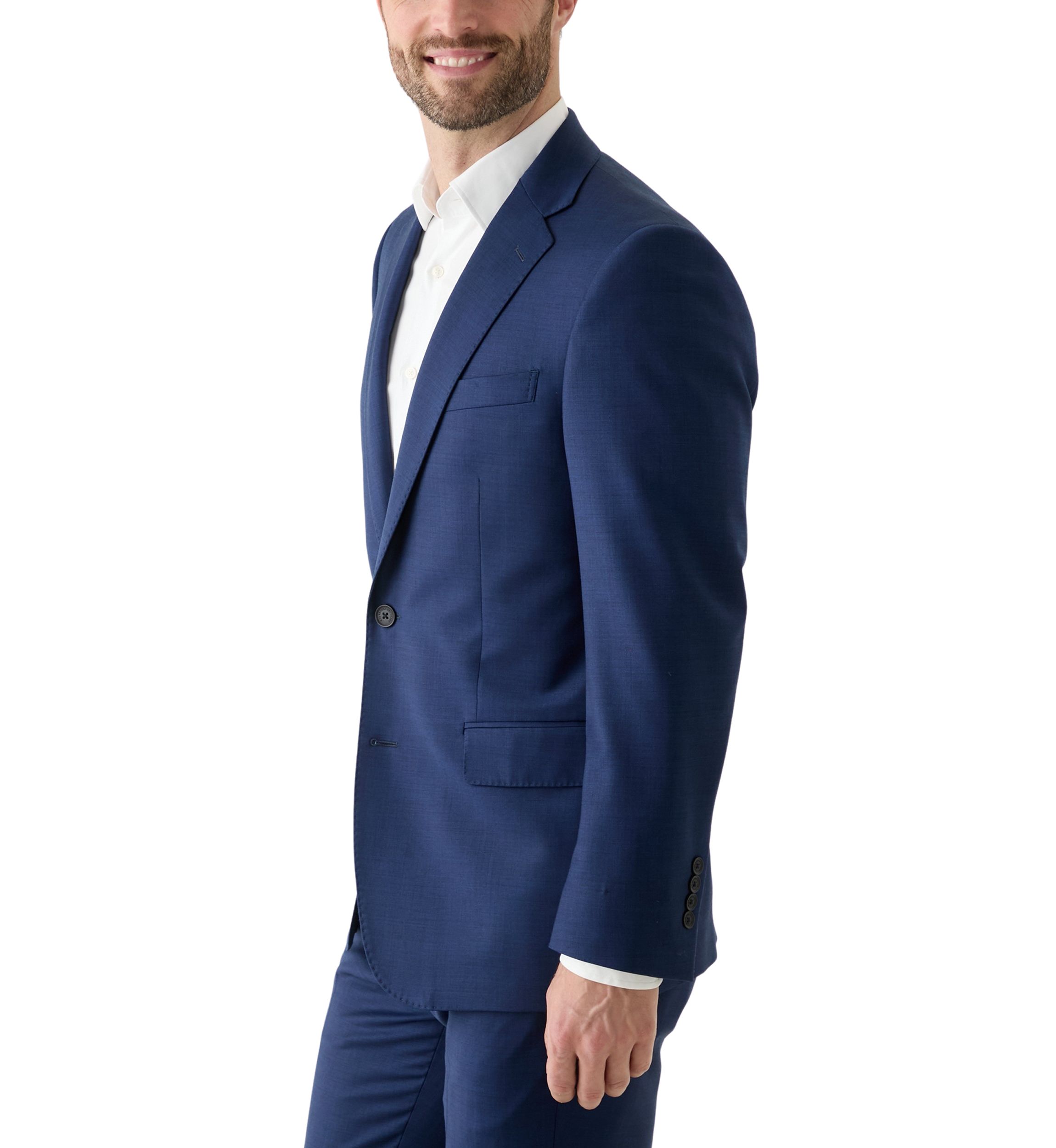 Wool Stretch Classic Fit Suit Jacket