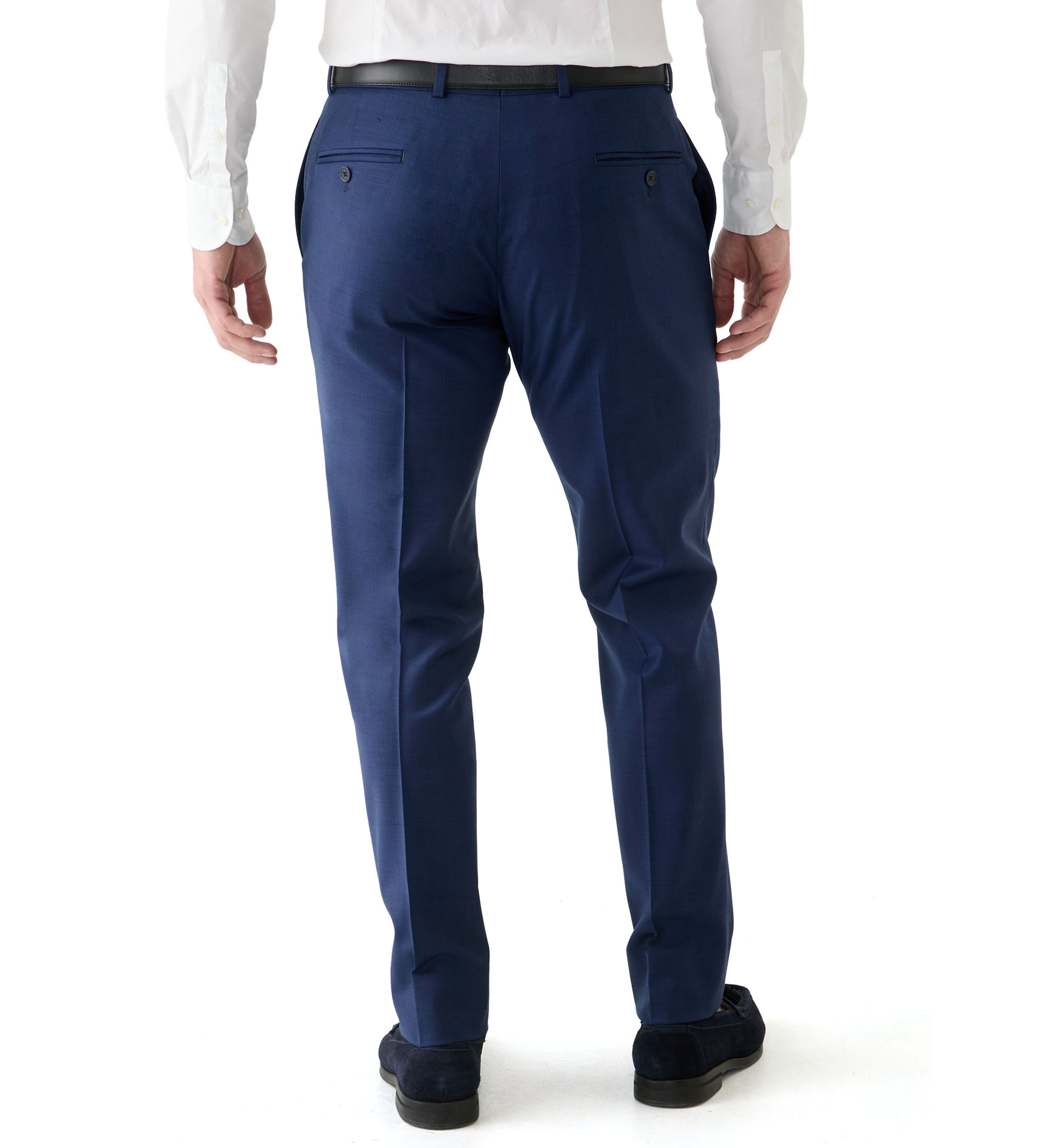 Mens Wool Stretch Classic Fit Suit Trouser Pants