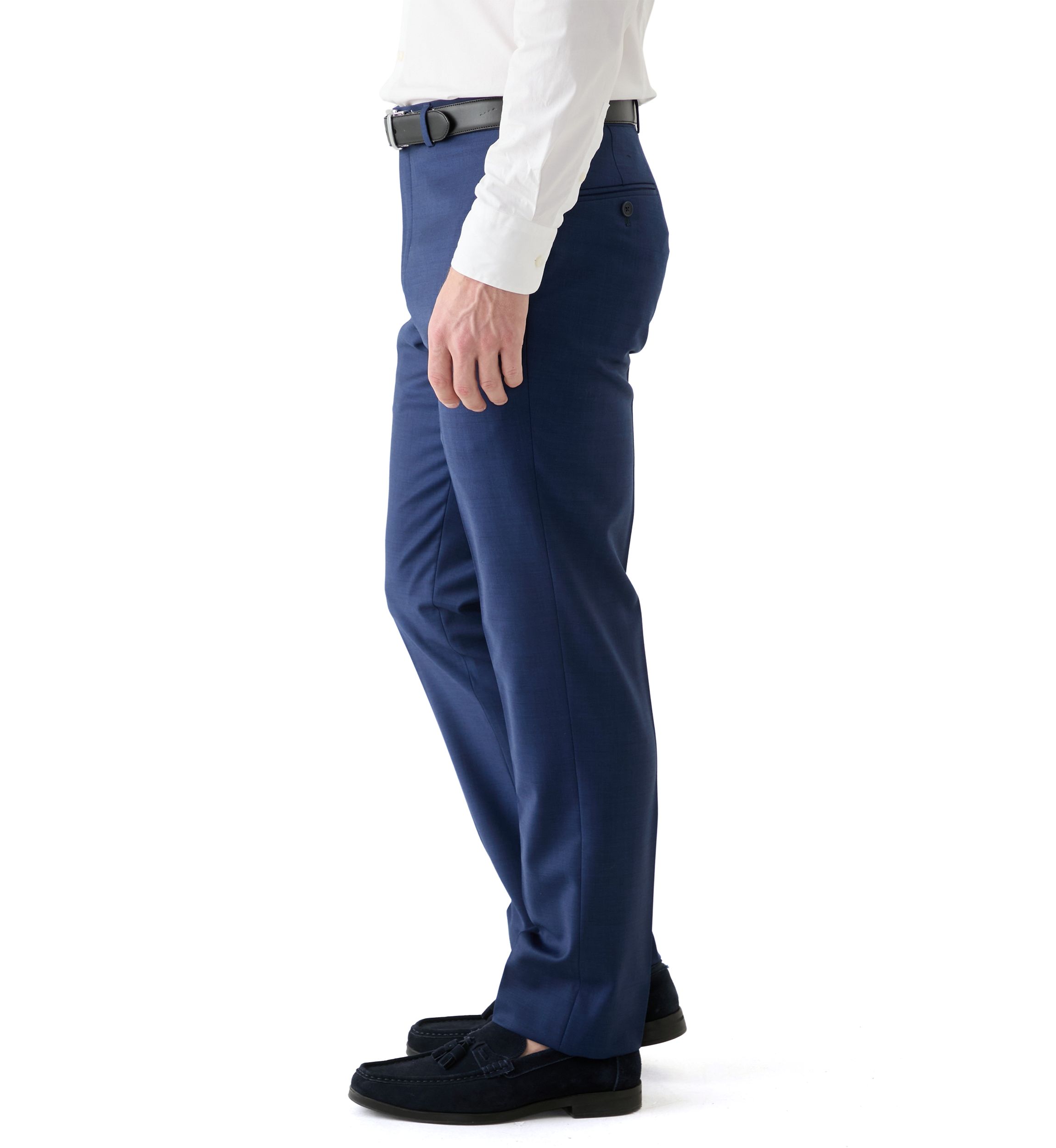 Mens Wool Stretch Classic Fit Suit Trouser Pants