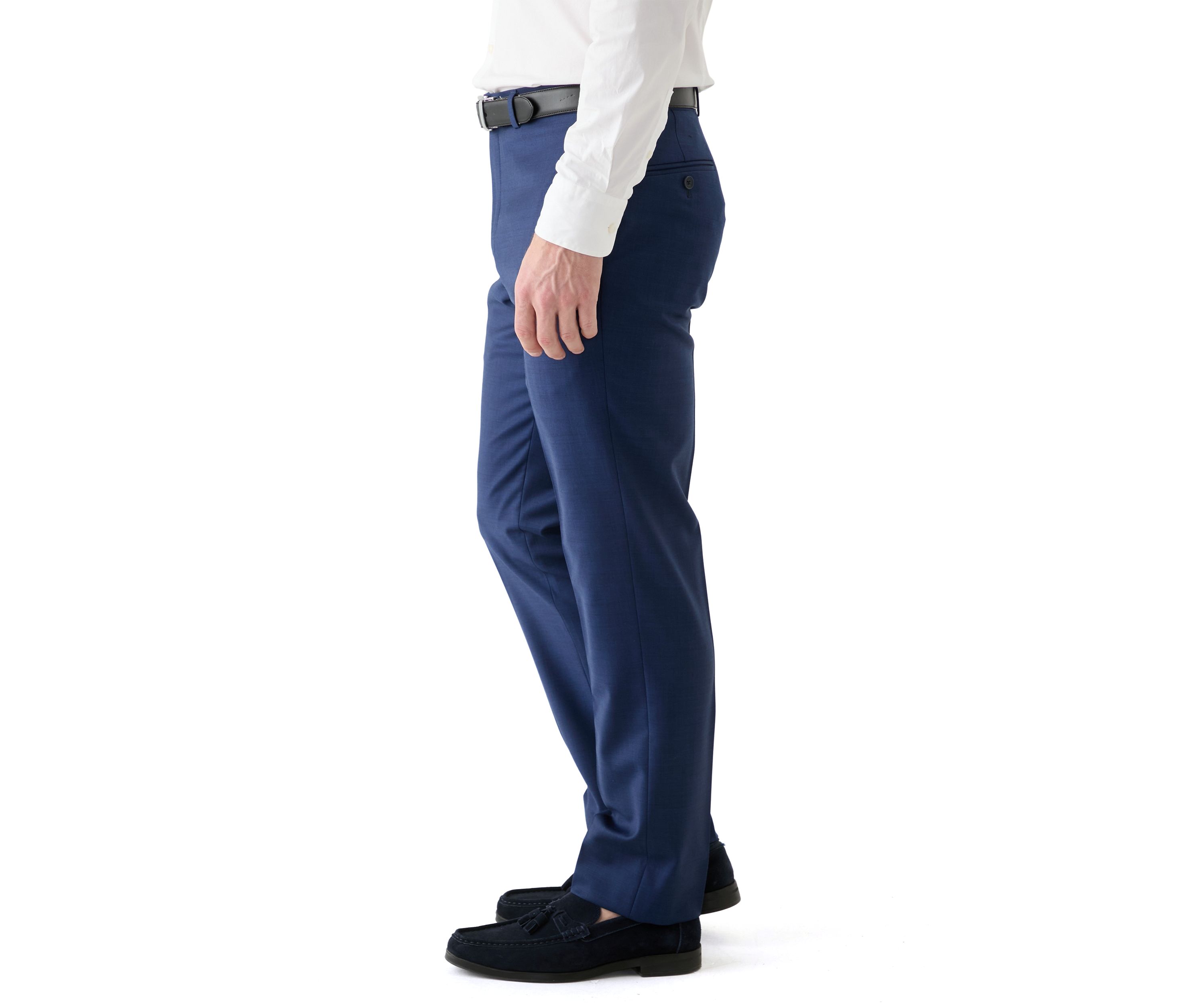 Mens Wool Stretch Classic Fit Suit Trouser Pants