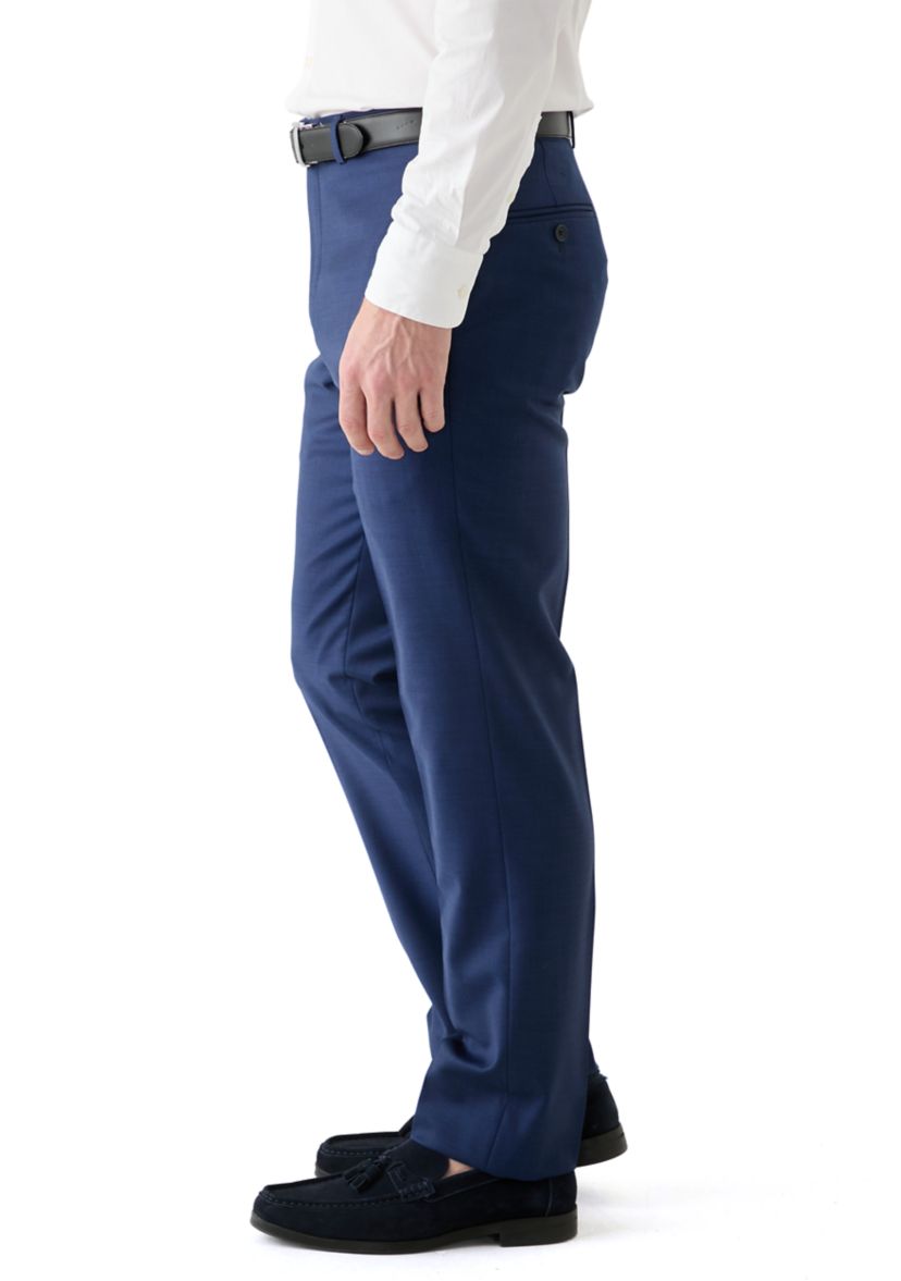 Mens Wool Stretch Classic Fit Suit Trouser Pants