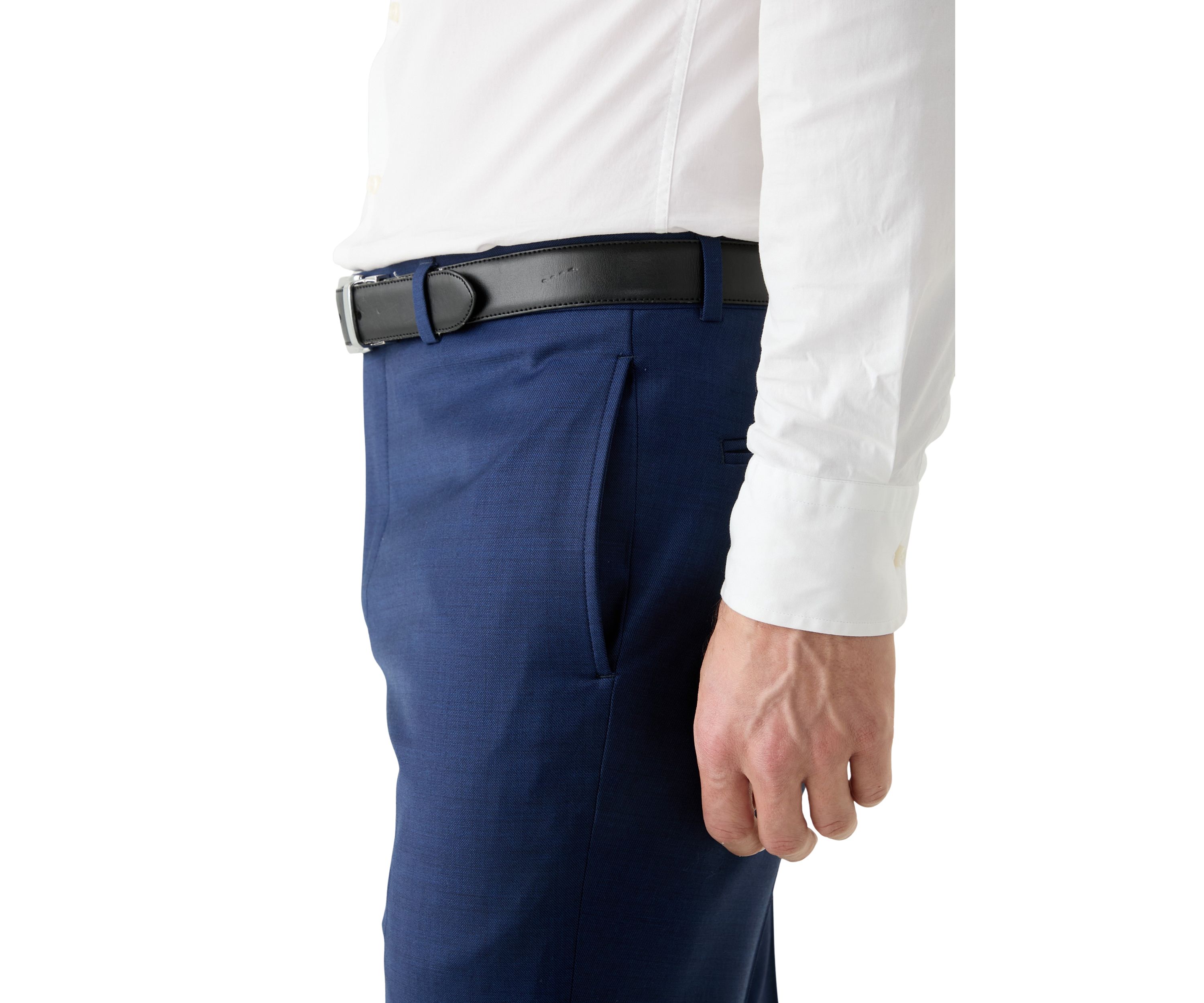 Mens Wool Stretch Classic Fit Suit Trouser Pants