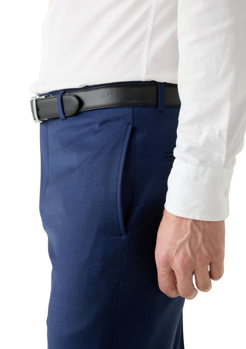 Mens Wool Stretch Classic Fit Suit Trouser Pants