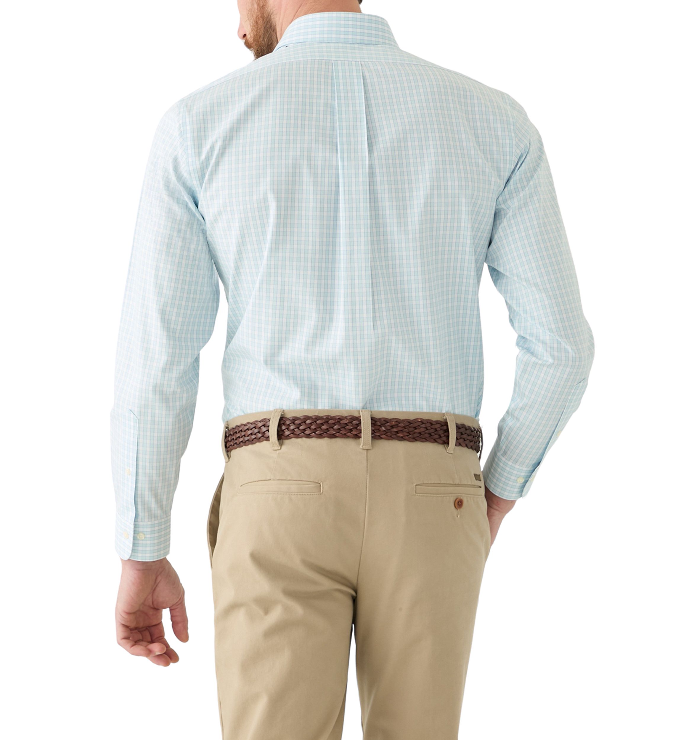 Mens Regular Fit Non Iron Gingham Dress Shirt