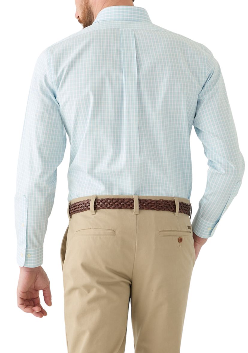 Mens Regular Fit Non Iron Gingham Dress Shirt