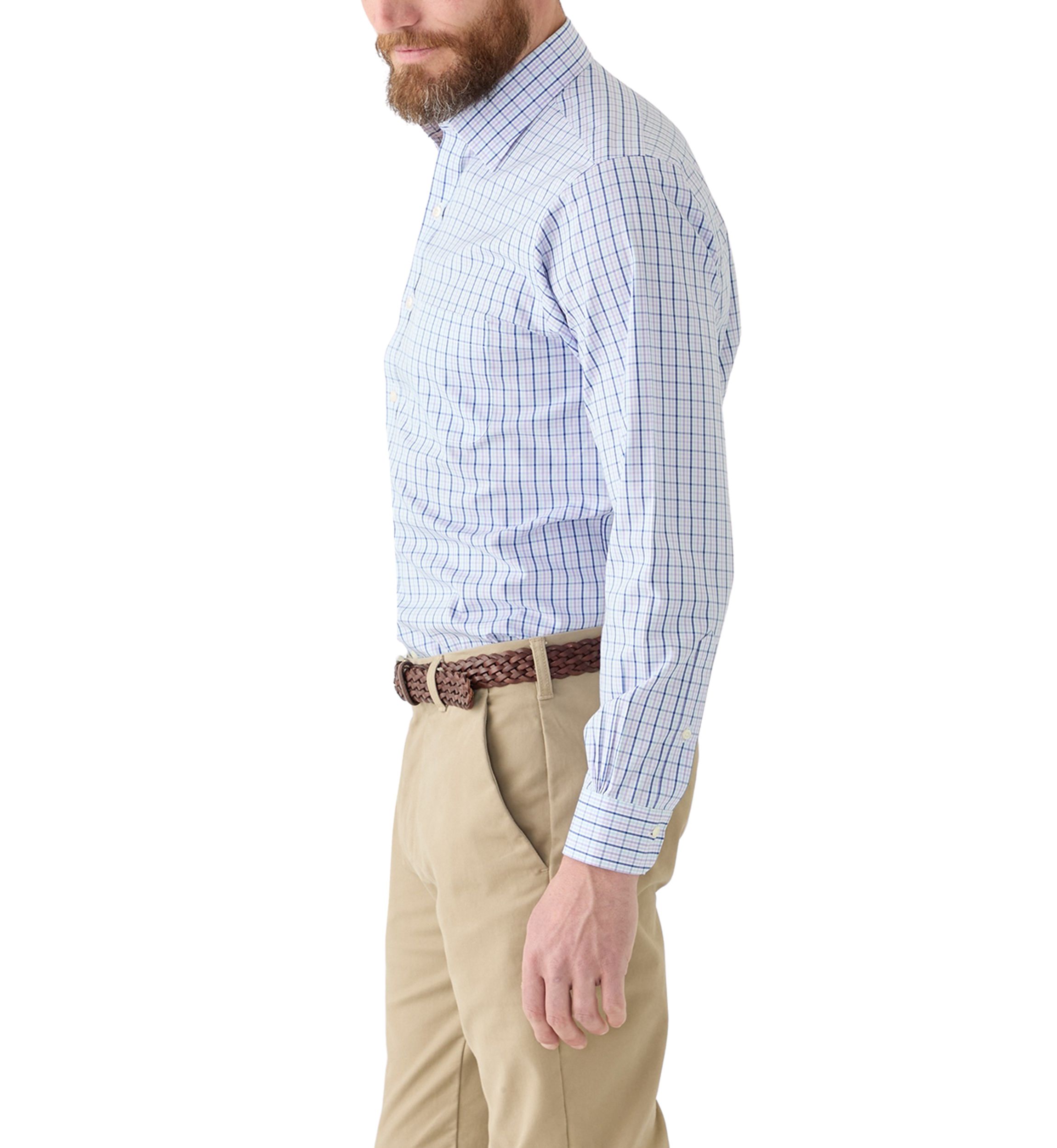 Mens Regular Fit Non Iron Tattersall Dress Shirt