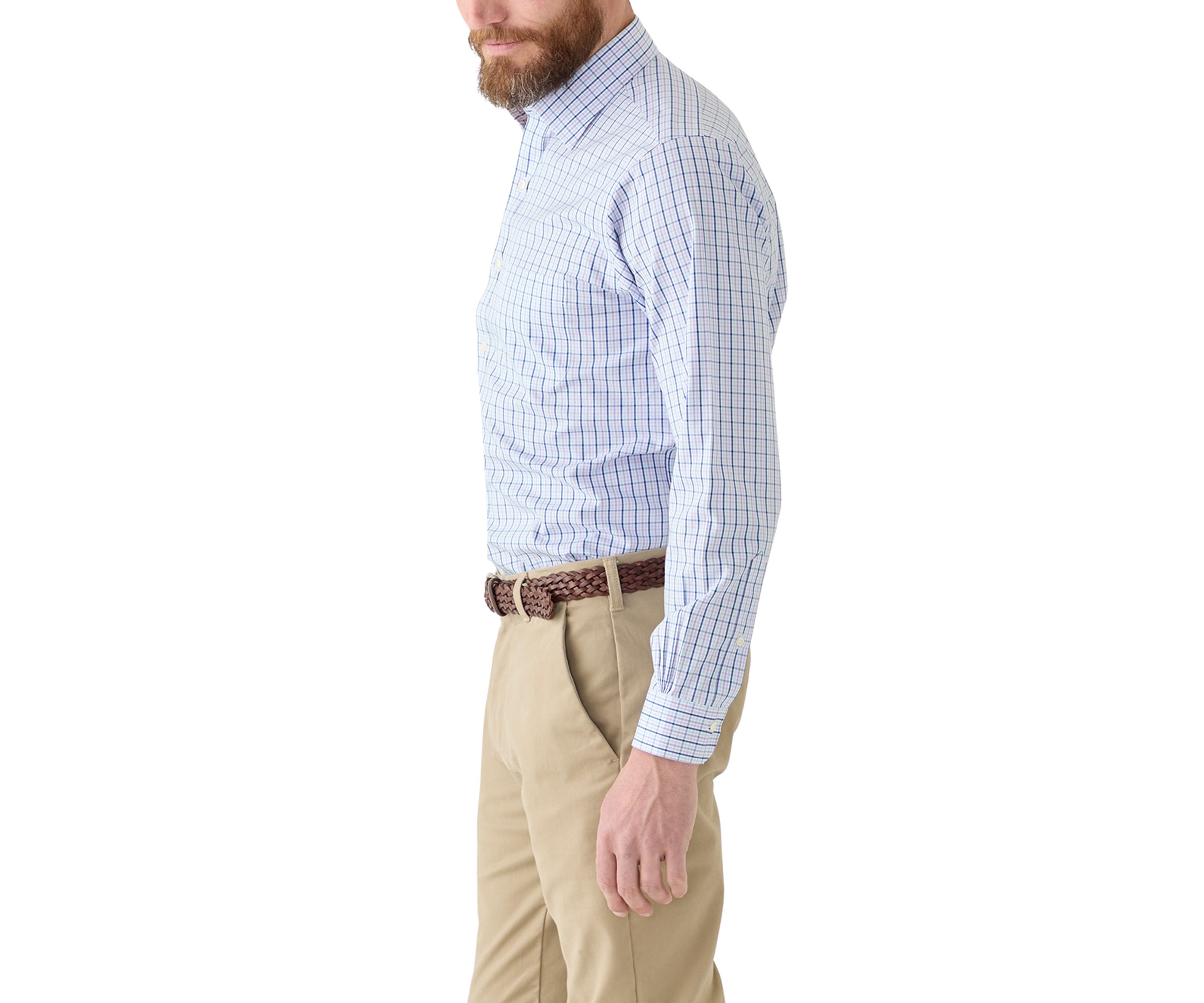 Mens Regular Fit Non Iron Tattersall Dress Shirt