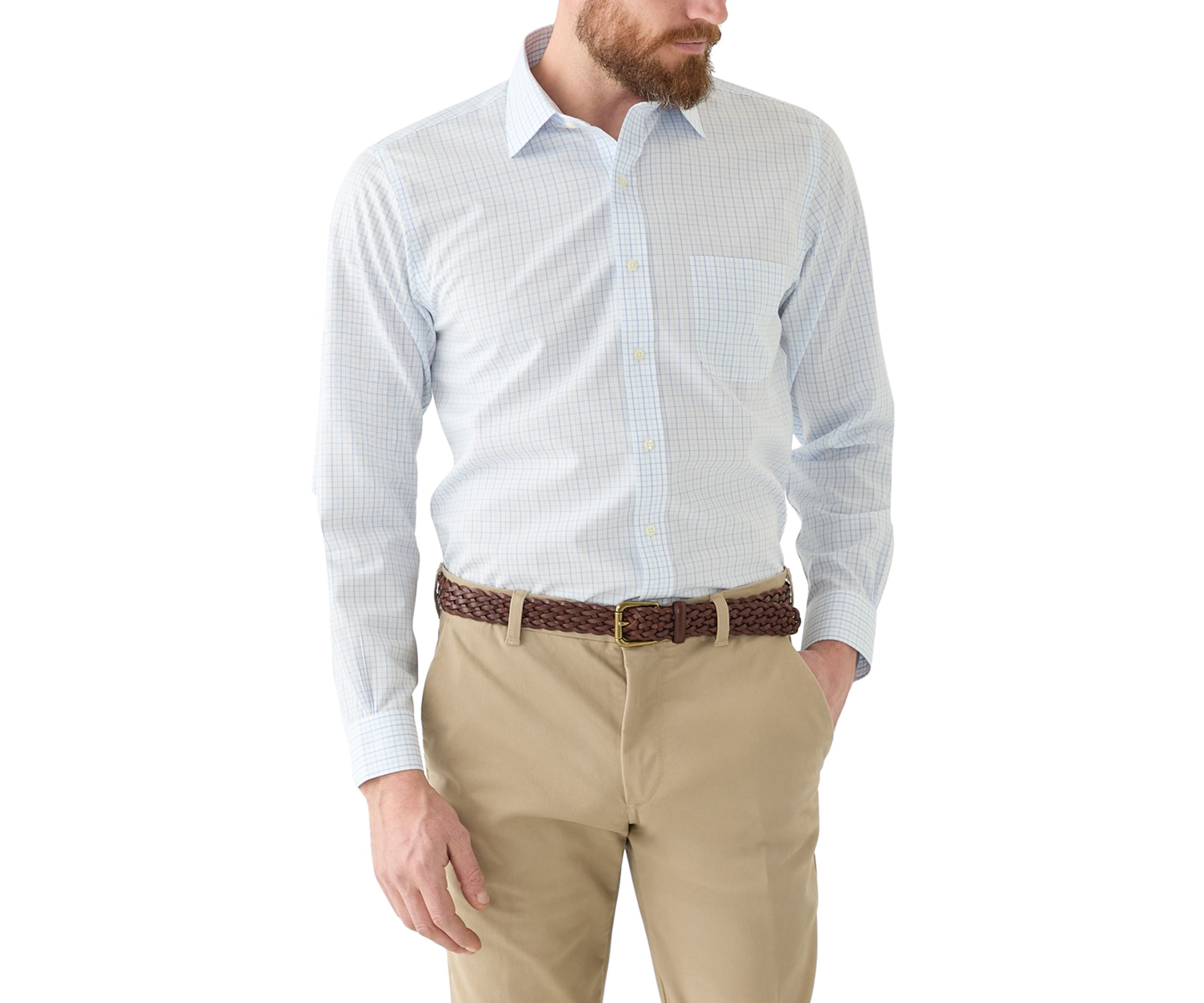 Mens Ainsley Collar Non Iron Regular Fit Dress Shirt