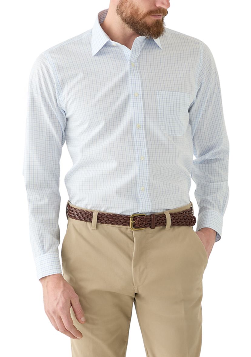 brooks brothers non iron dress shirts Men's Stretch Supima Cotton Non-Iron Twill Ainsley Collar Shirt | Lavender Our Explorer Collection non Brooks Brothers Big & Tall