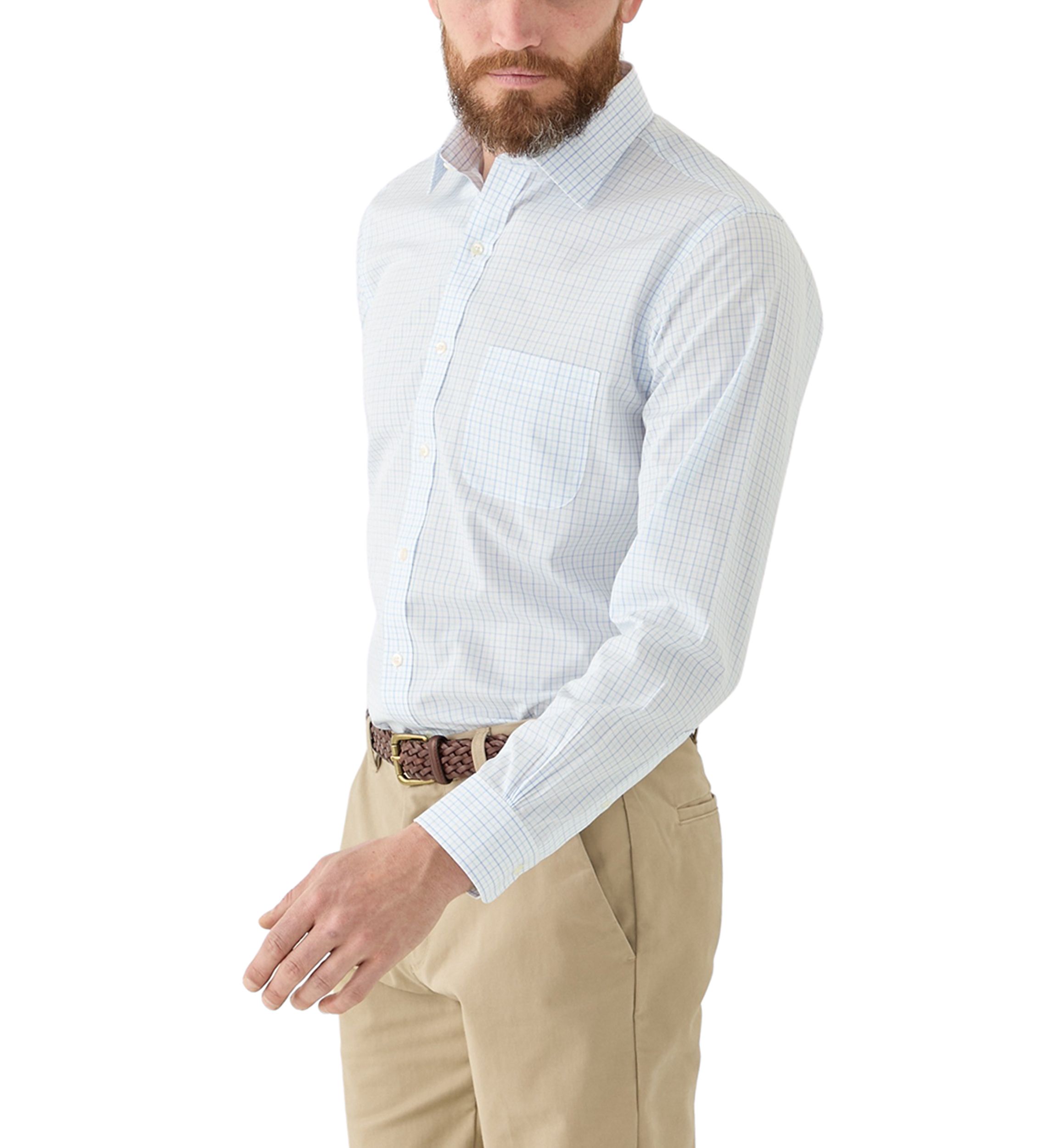 Mens Ainsley Collar Non Iron Regular Fit Dress Shirt