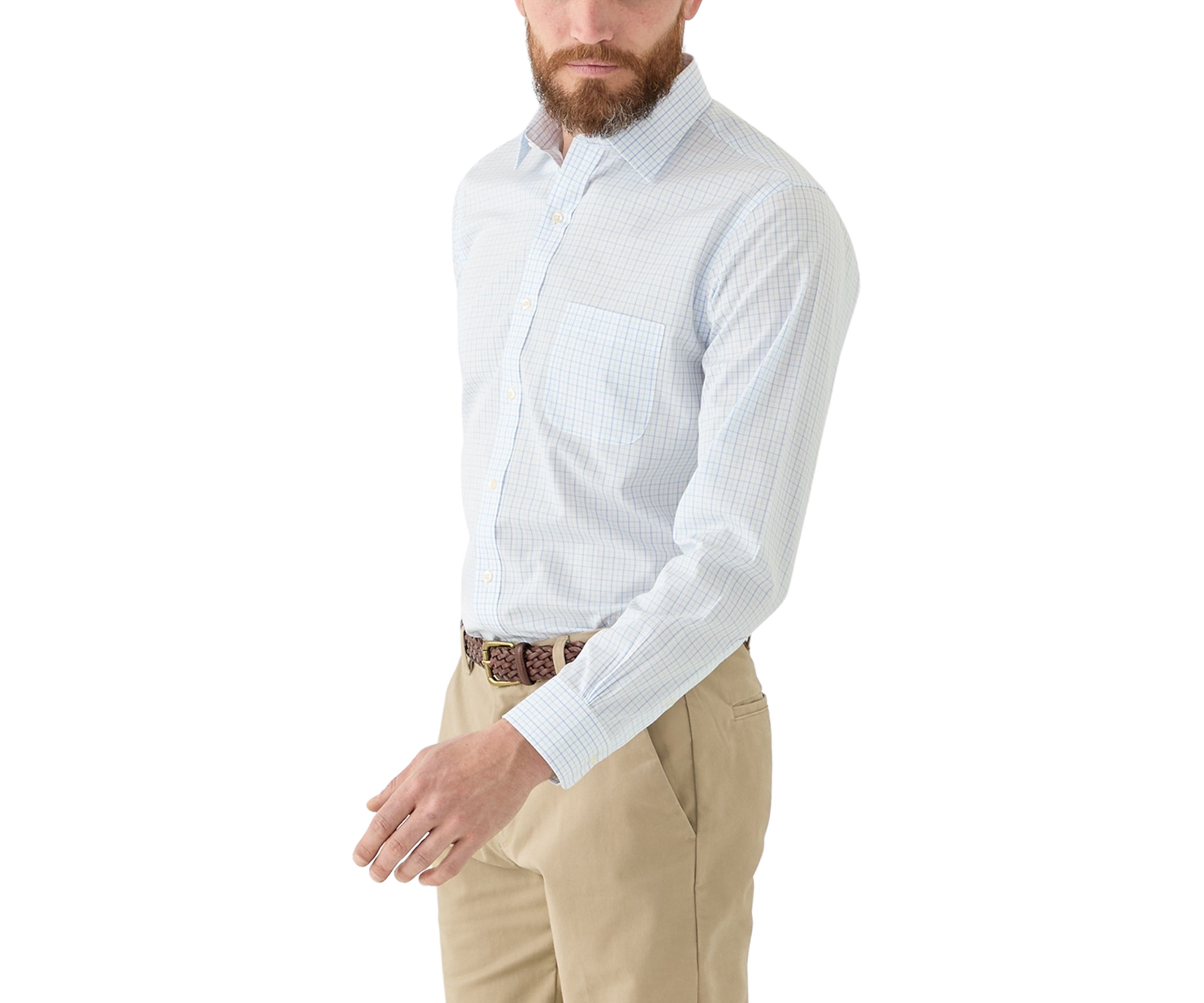 Mens Ainsley Collar Non Iron Regular Fit Dress Shirt