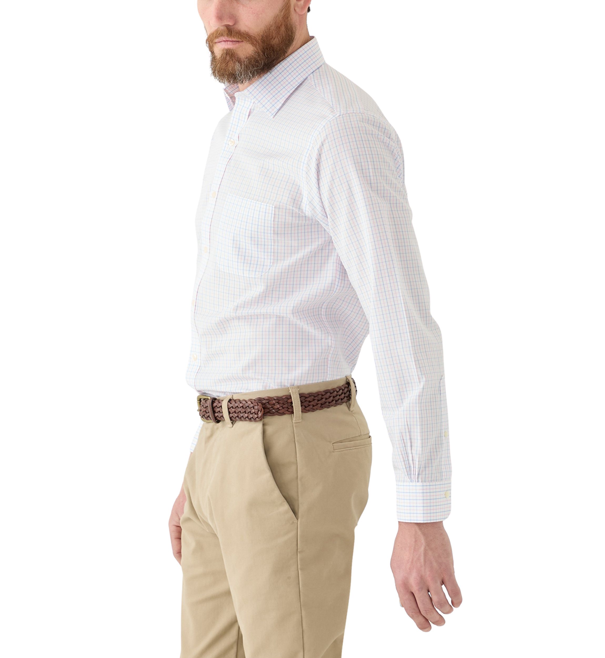 Mens Ainsley Collar Non Iron Regular Fit Dress Shirt