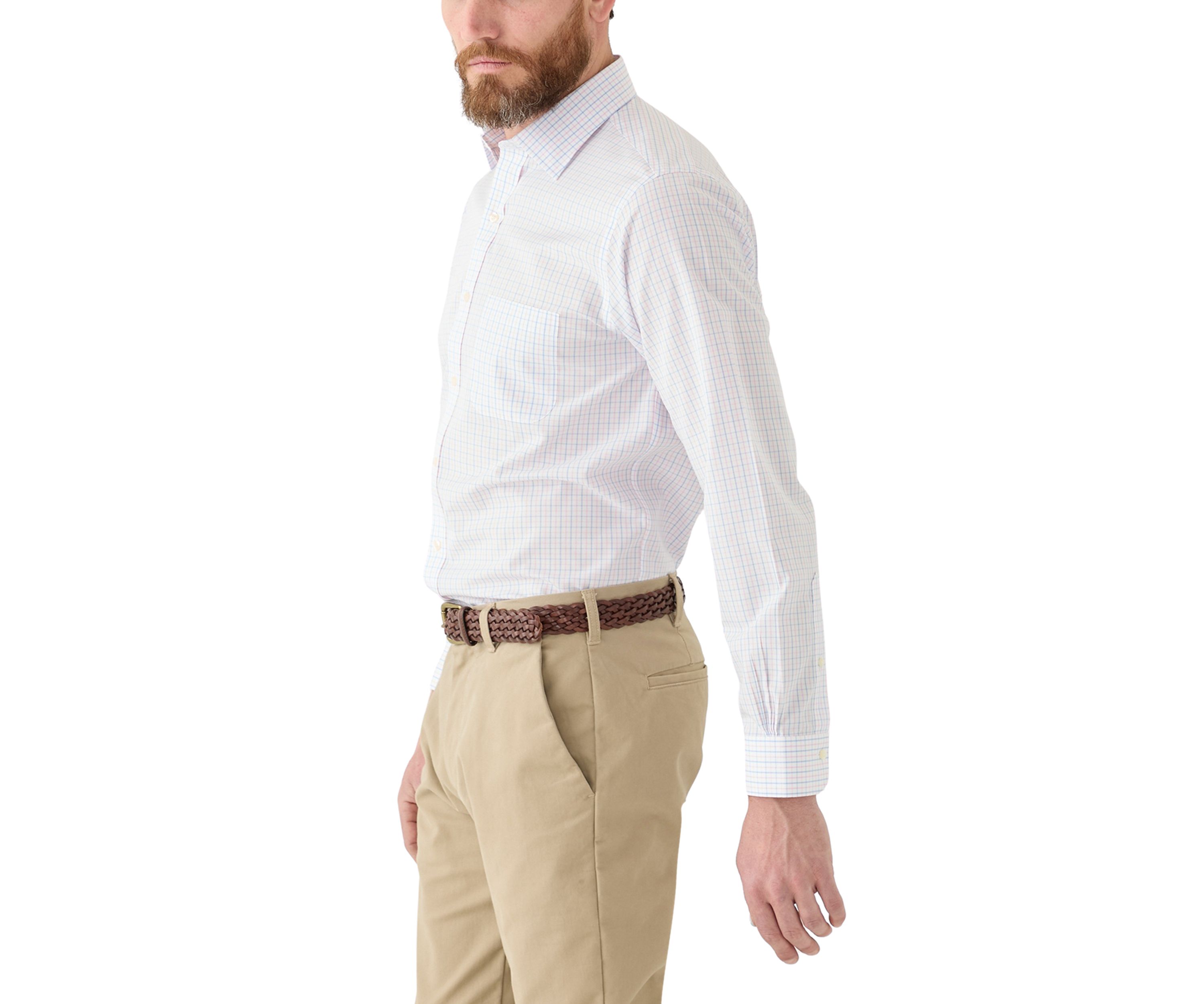 Mens Ainsley Collar Non Iron Regular Fit Dress Shirt