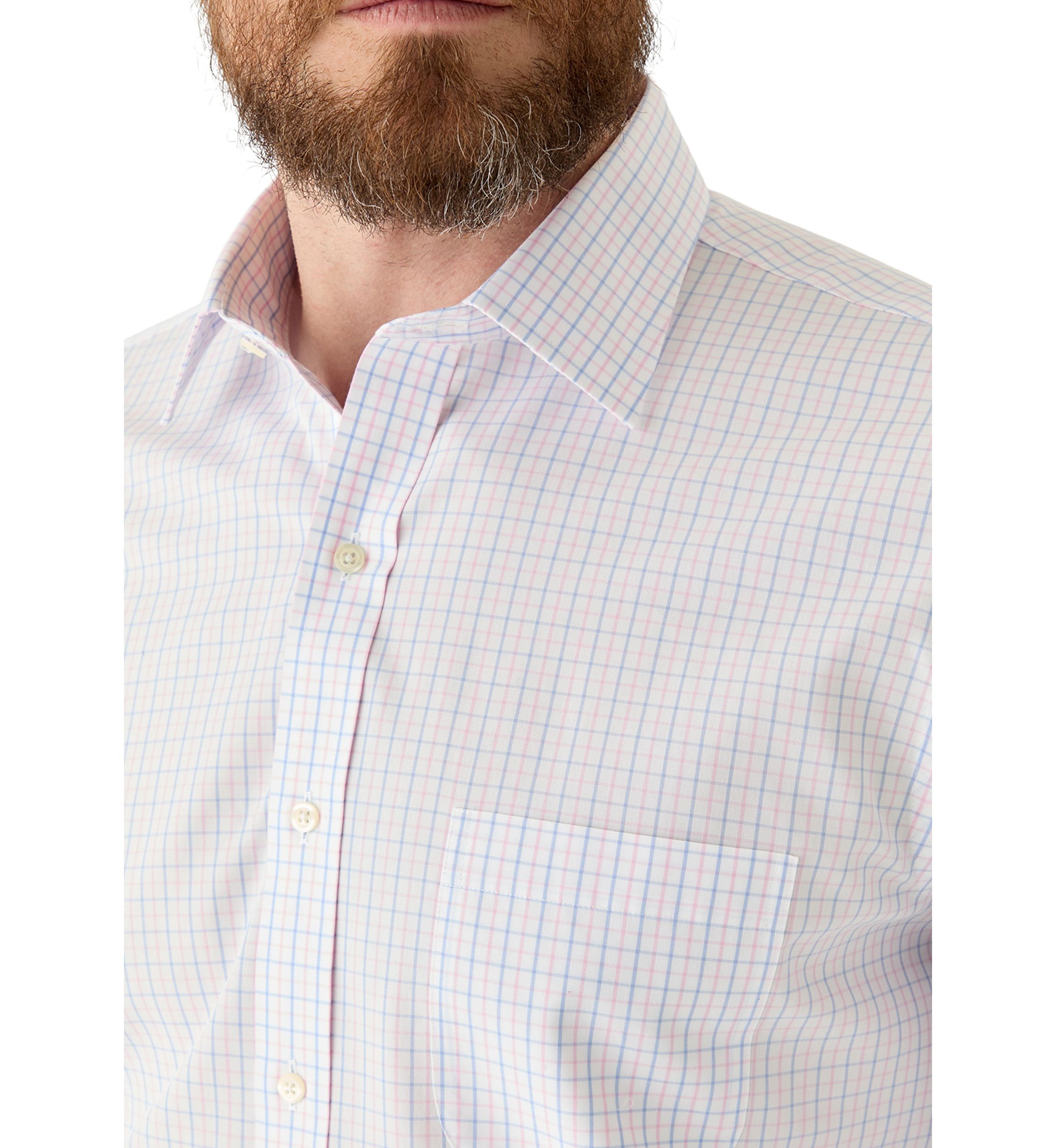 Mens Ainsley Collar Non Iron Regular Fit Dress Shirt