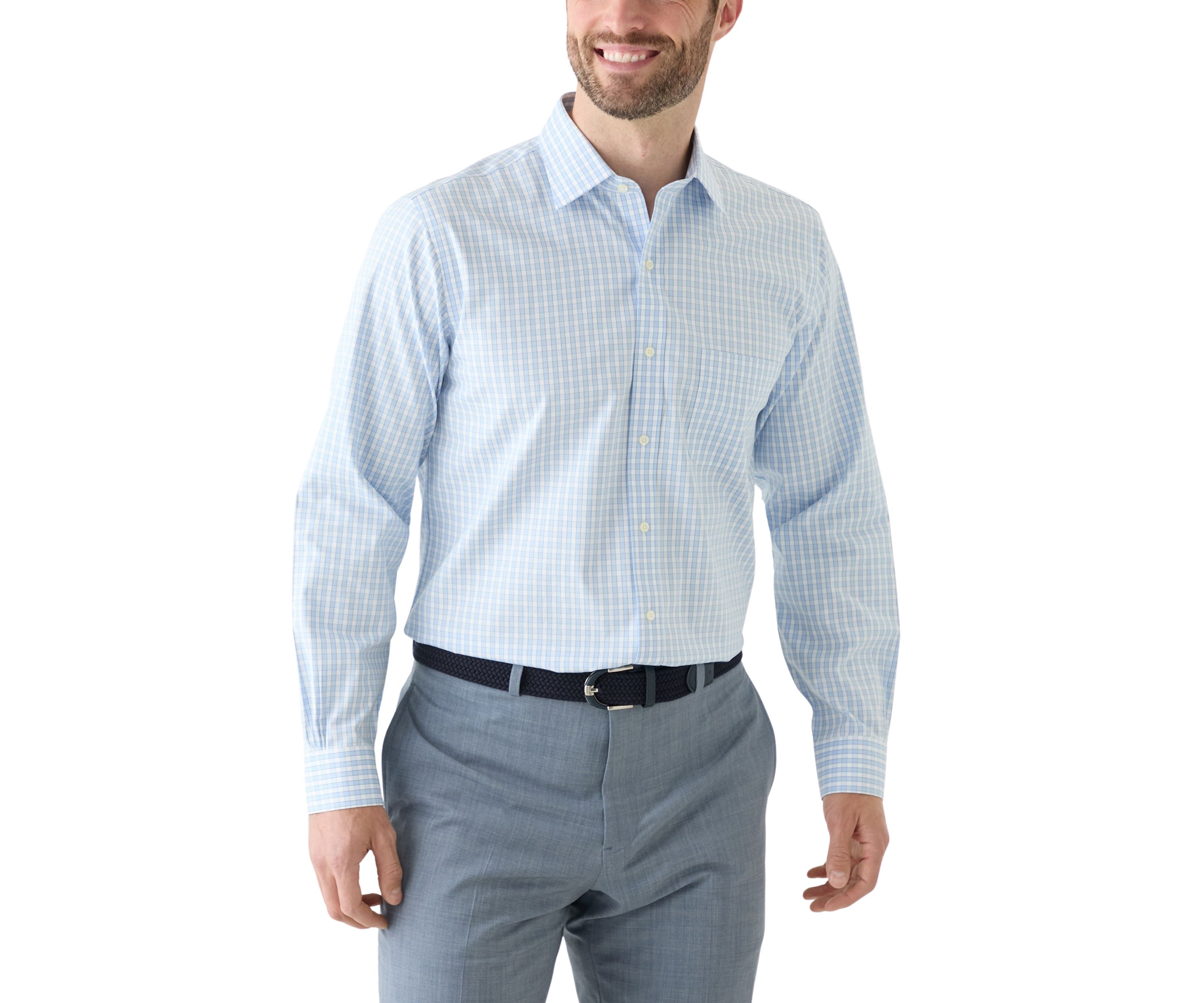 Mens Ainsley Collar Non Iron Regular Fit Dress Shirt