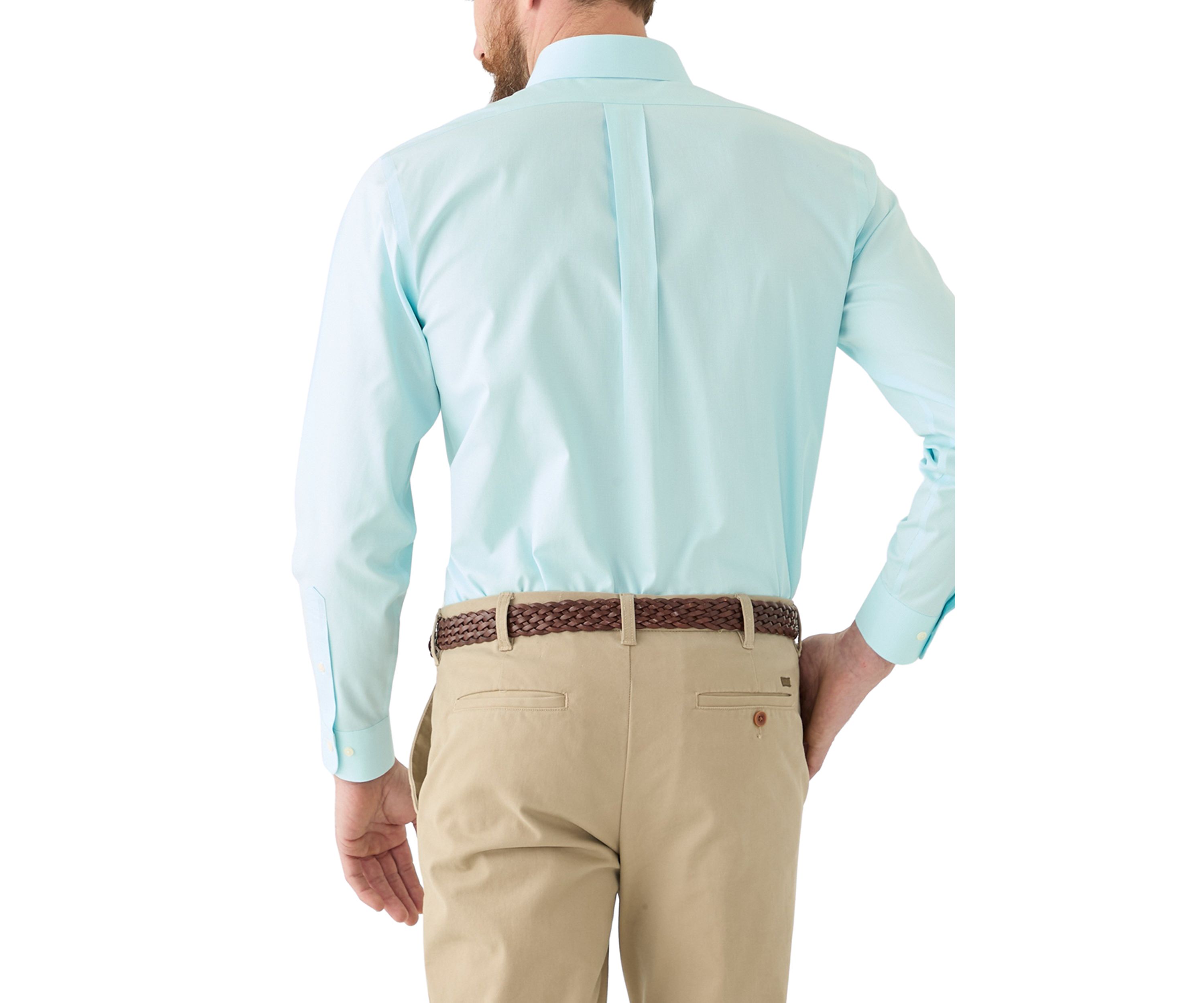 Mens Regular Fit Non Iron Micro Houndstooth Dress Shirt