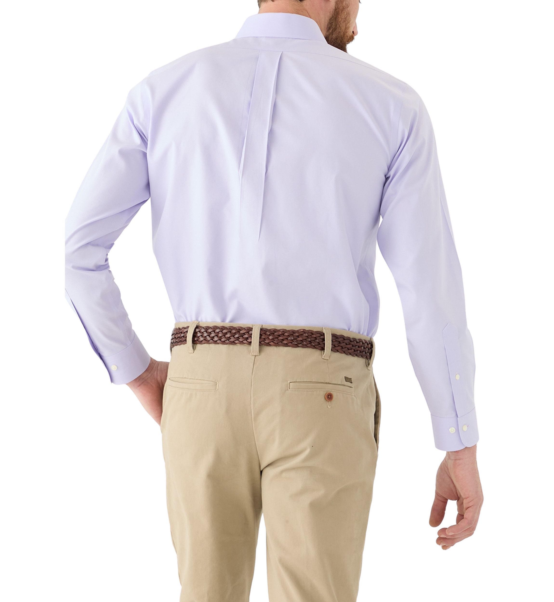 Mens Regular Fit Non Iron Solid Dress Shirt