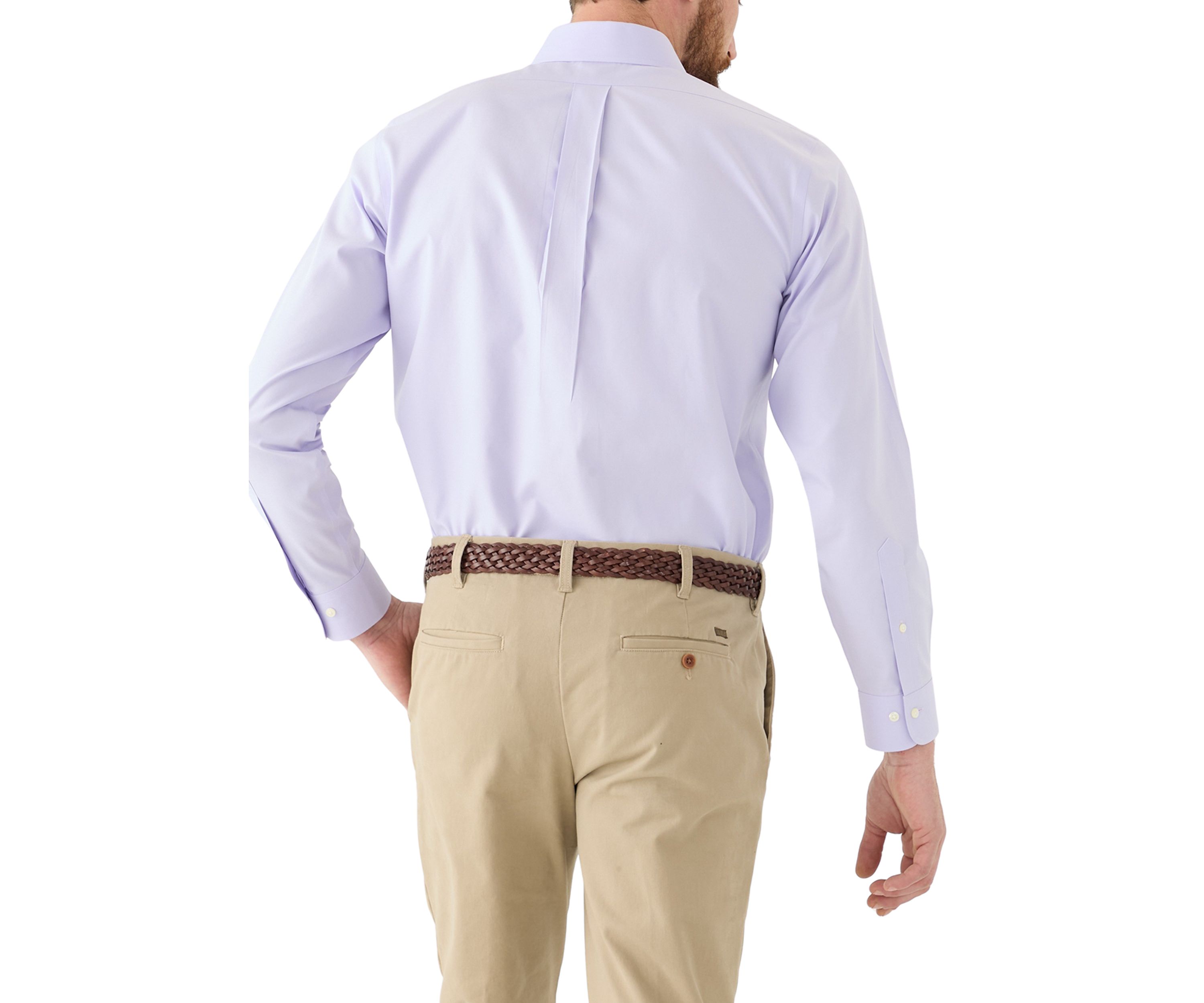 Mens Regular Fit Non Iron Solid Dress Shirt