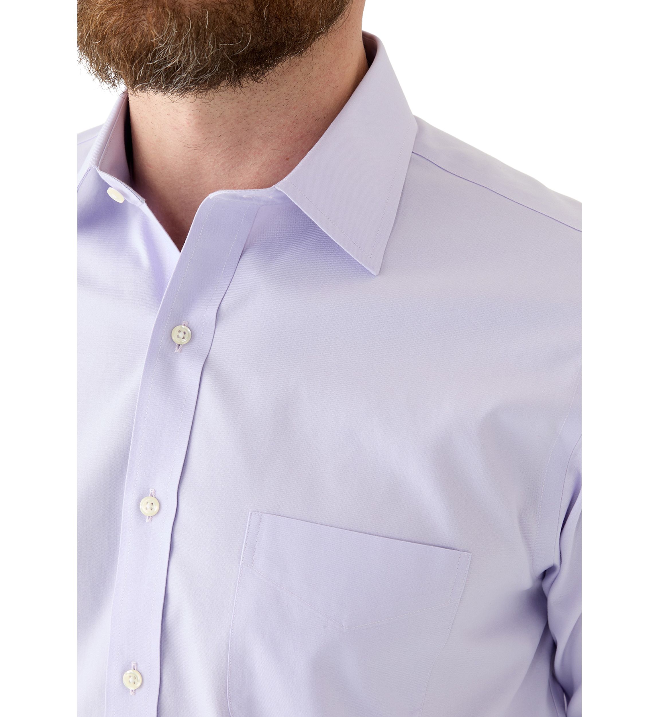 Mens Regular Fit Non Iron Solid Dress Shirt