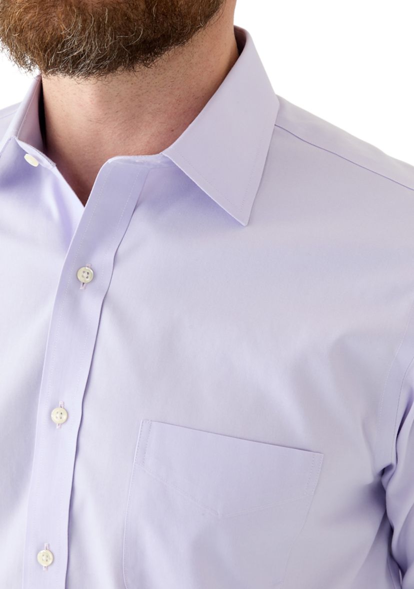 Mens Regular Fit Non Iron Solid Dress Shirt