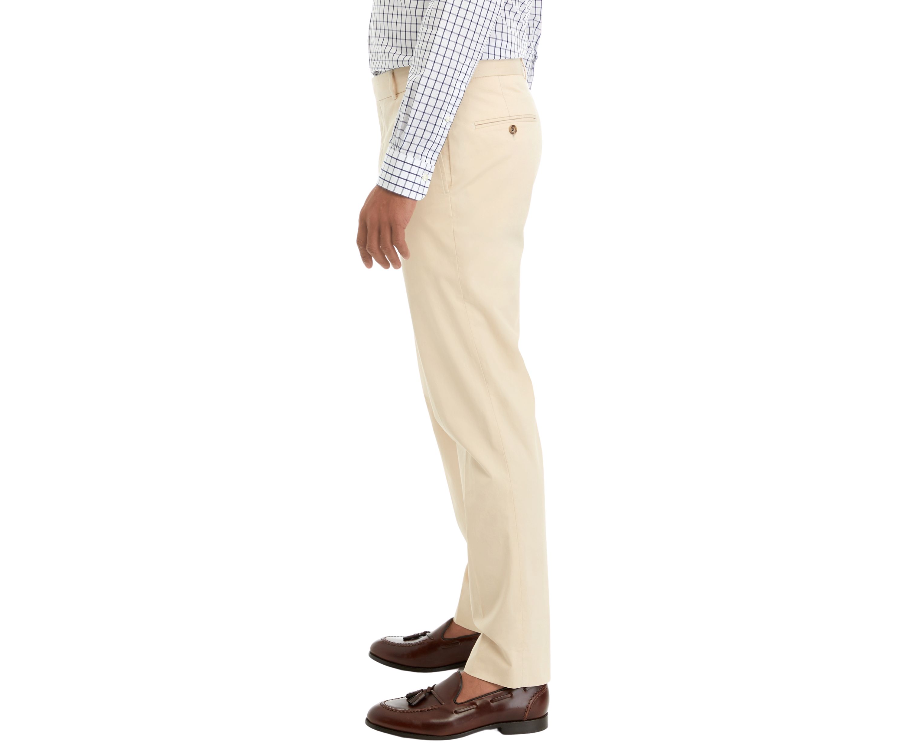 Cotton Classic Fit Suit Trousers