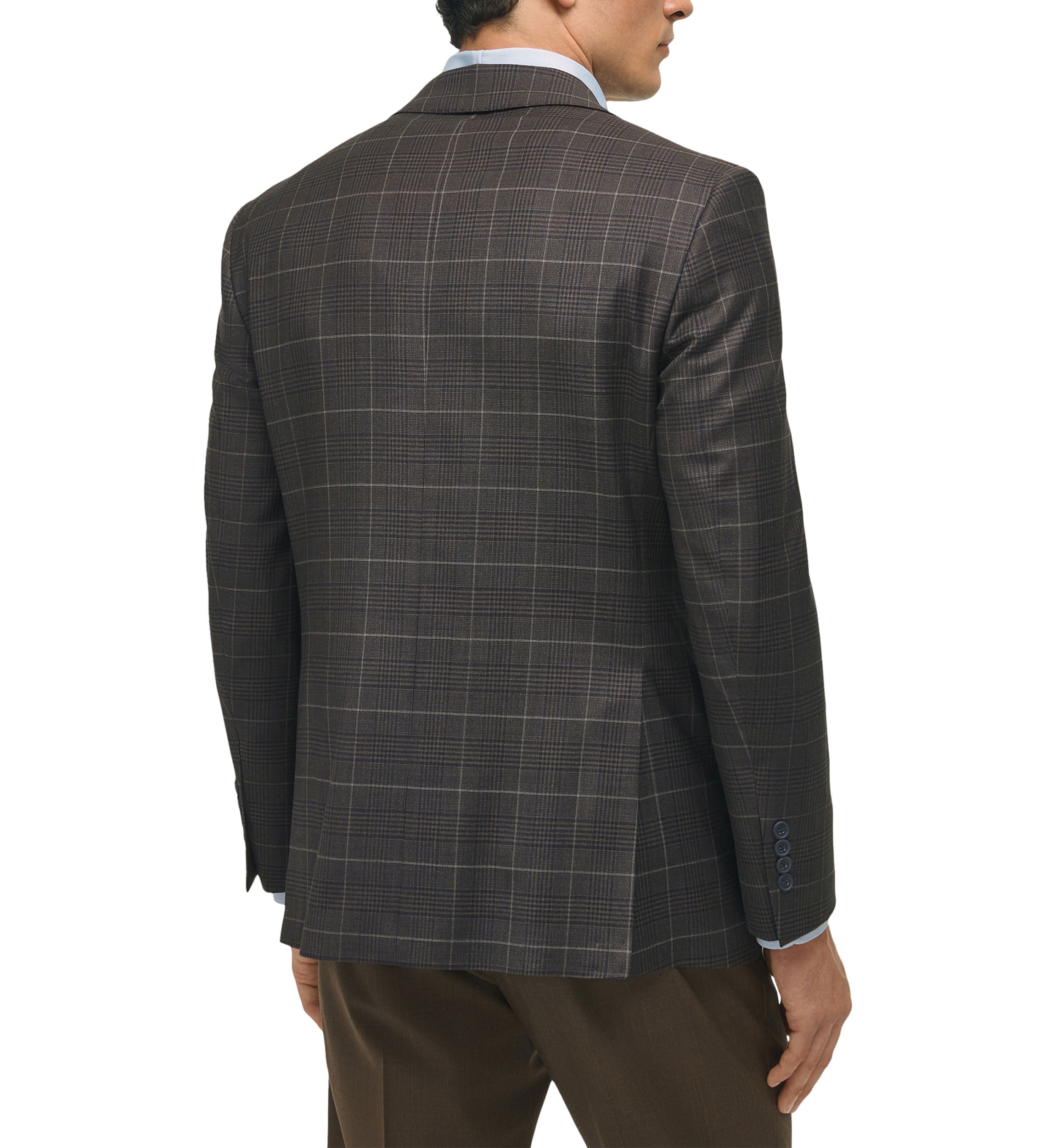 Plaid Wool Stretch Classic Fit Sportcoat