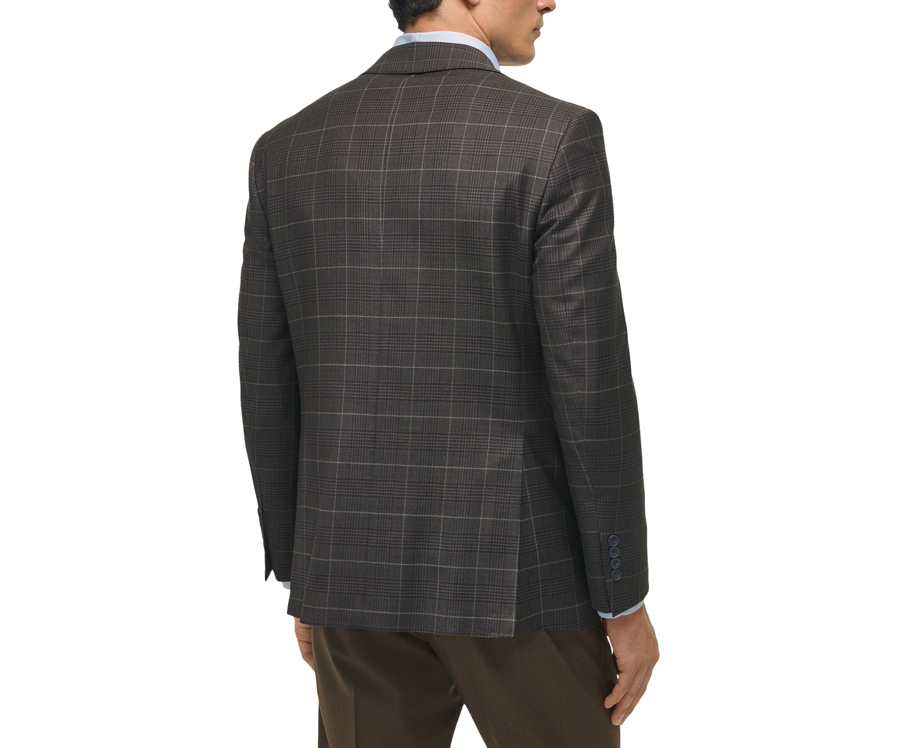 Plaid Wool Stretch Classic Fit Sportcoat