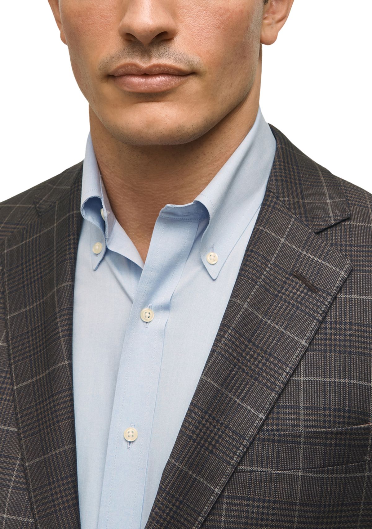 Plaid Wool Stretch Classic Fit Sportcoat