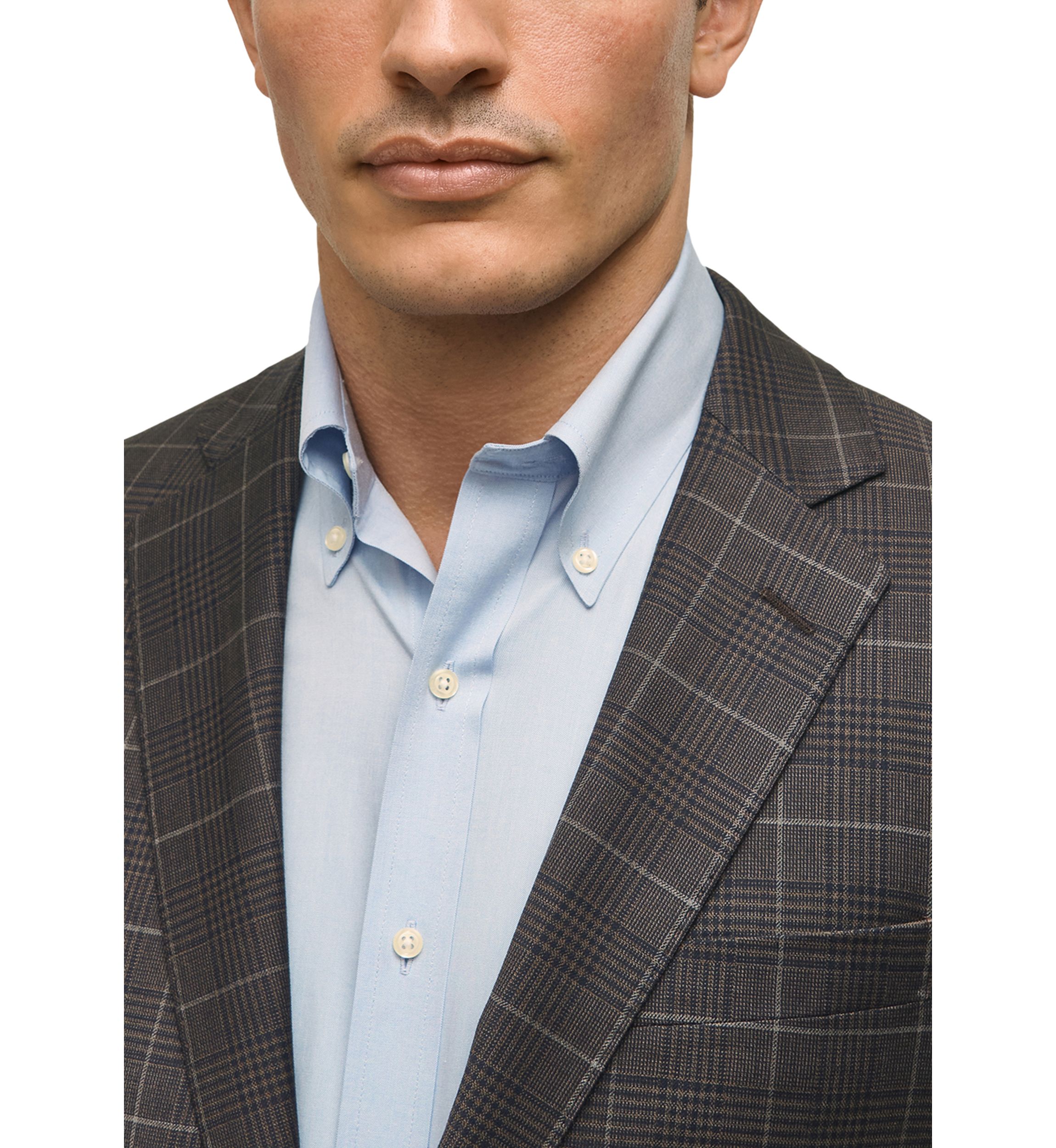 Plaid Wool Stretch Classic Fit Sportcoat