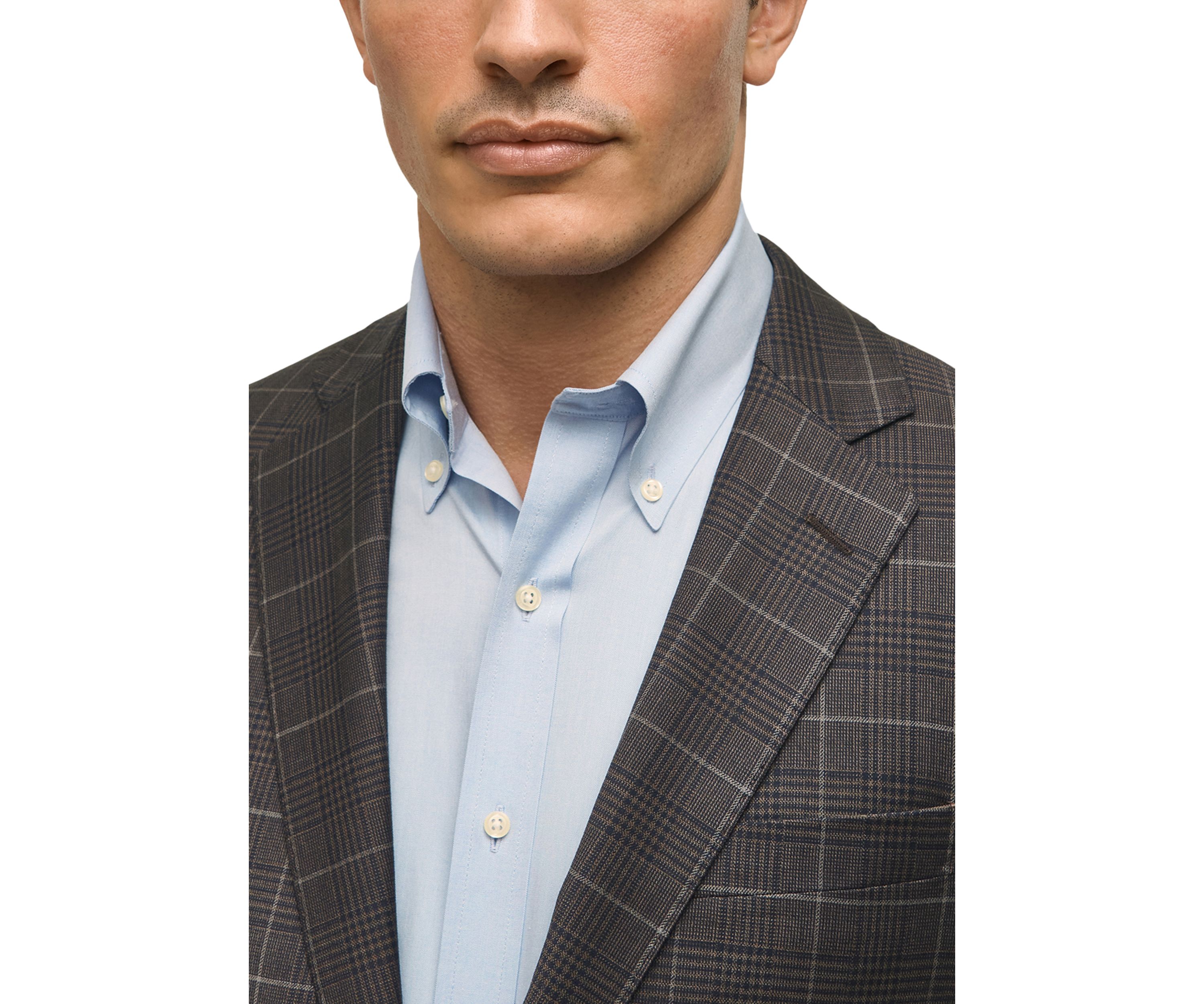Plaid Wool Stretch Classic Fit Sportcoat