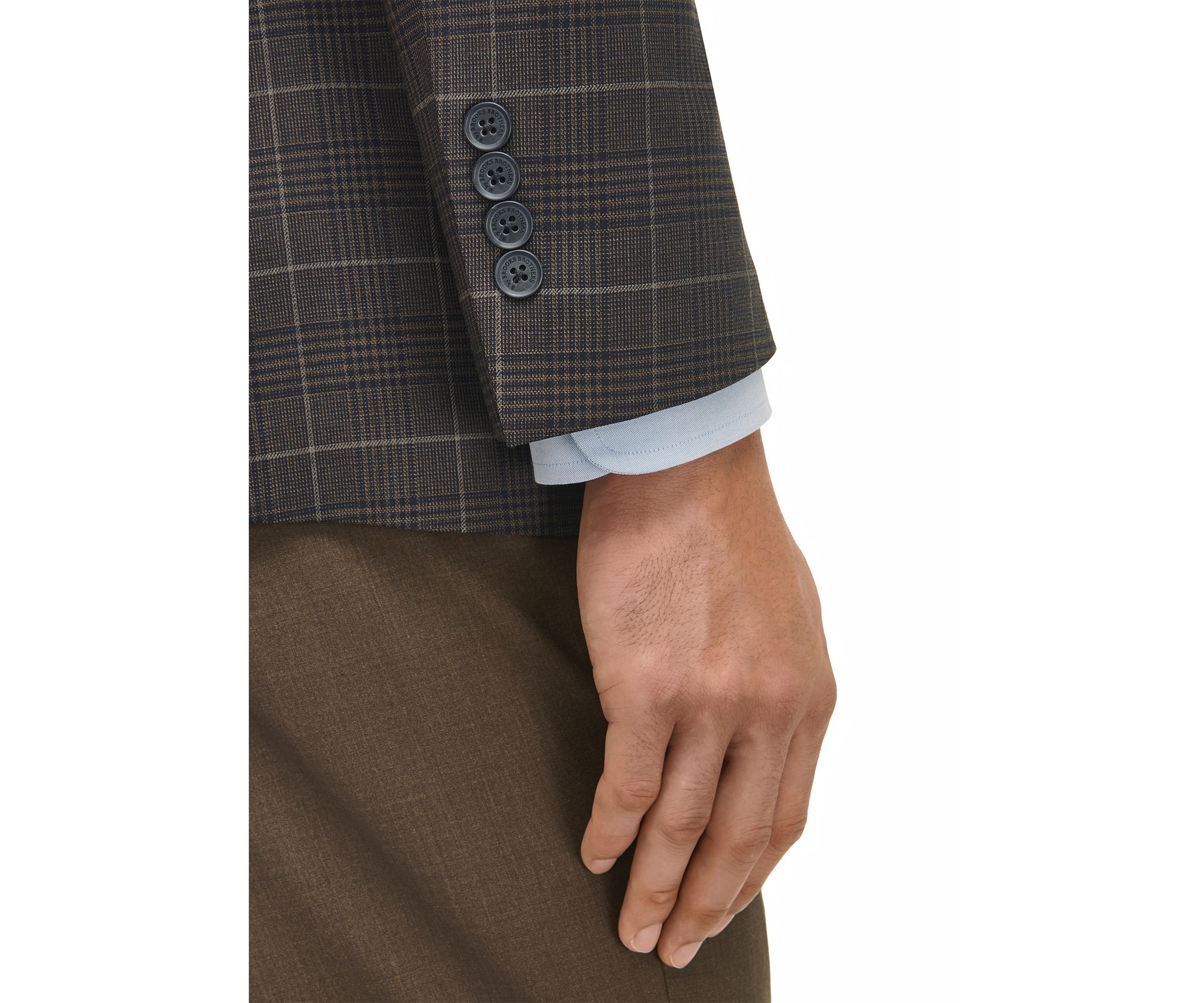 Plaid Wool Stretch Classic Fit Sportcoat