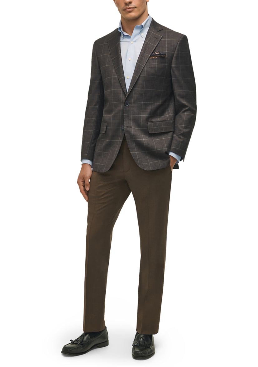 Plaid Wool Stretch Classic Fit Sportcoat