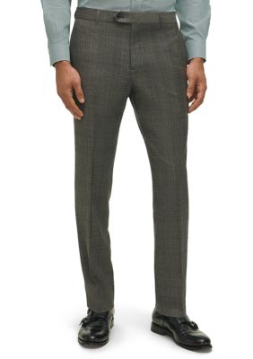 B by Brooks Brothers Men’s Plaid Wool Stretch Classic Fit Suit Trousers