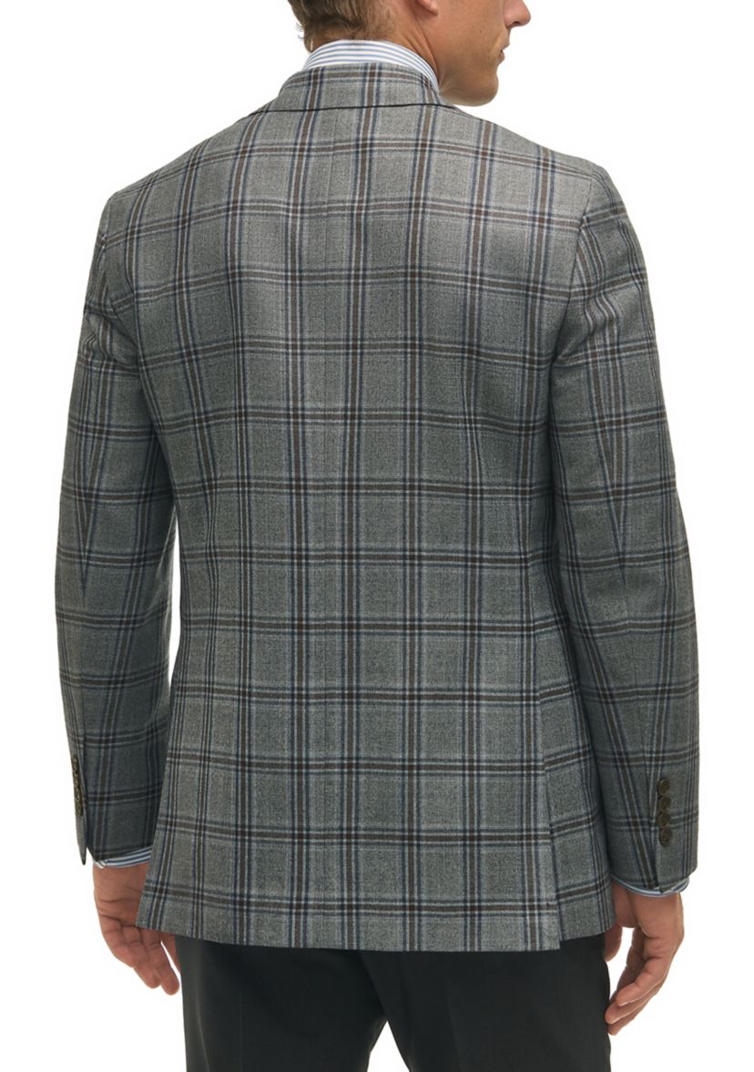 Plaid Wool Stretch Classic Fit Sportcoat